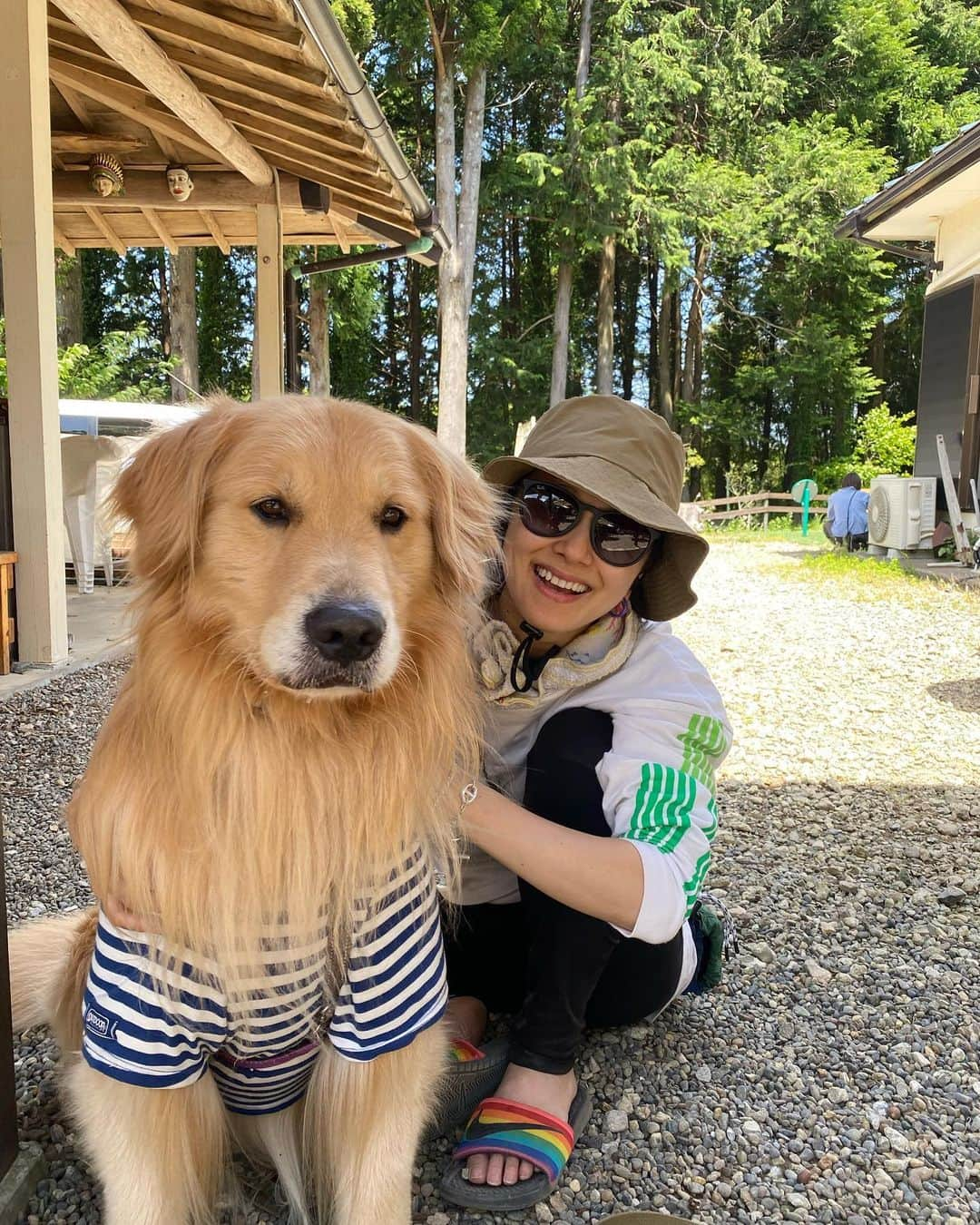 中越典子さんのインスタグラム写真 - (中越典子Instagram)「おはよう☔️  キャンプ🏕してきました！ そこで、可愛いワン君、クーパー君に会いました❤️ この、大きさで甘えてくるから、もうたまらなくかわいいっ いい子だねぇ  竹の子生えてた😆  さ、今日は雨だけど、GW明けだけど、ちょっとだるいけど、がんばろ！ ひとまず、お弁当つくろ🍙♡  では #クーパー#クーパー君#キャンプ#NIGO」5月8日 7時08分 - nakagoshi_noriko.official