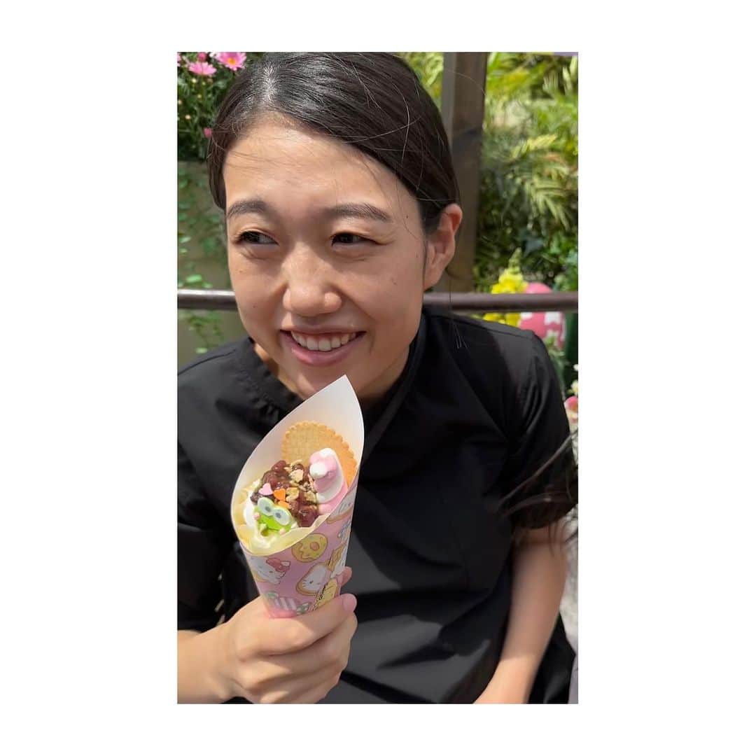 横澤夏子のインスタグラム：「#けろっぴのクレープ見つけて #テンション上がるゴールデンウィーク！ #サンリオキャラクター大賞 #けろっぴ頑張ってーーー！ #めざせ10位だよー！ #うふ！」