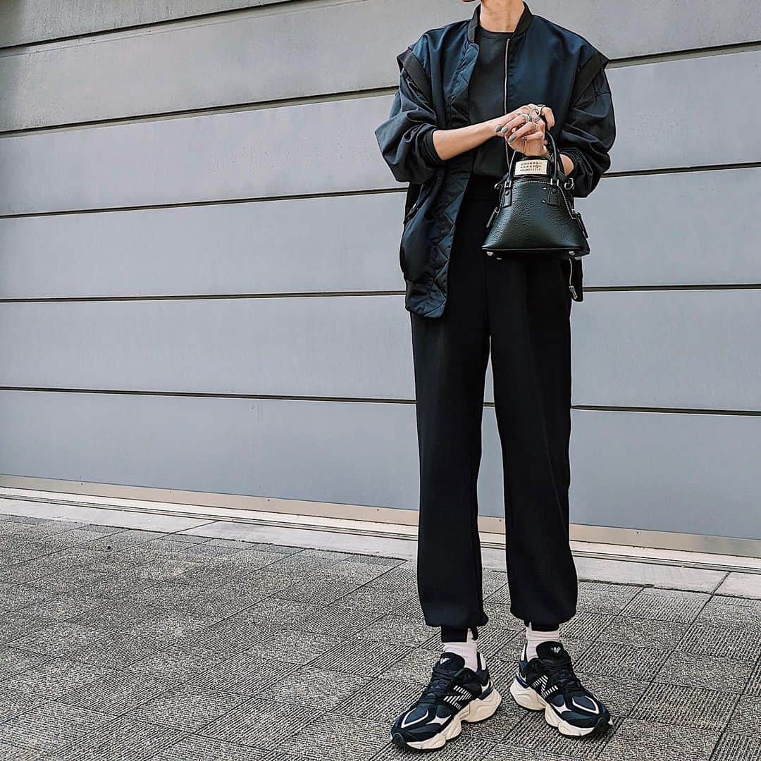 maai0528のインスタグラム：「〻👦🏻🐻‍❄️🍿🧃 Ｏotd‥💚 ． ． ． #fashionstyle  #newbalance  #maisonmargiela  #RIMARK」