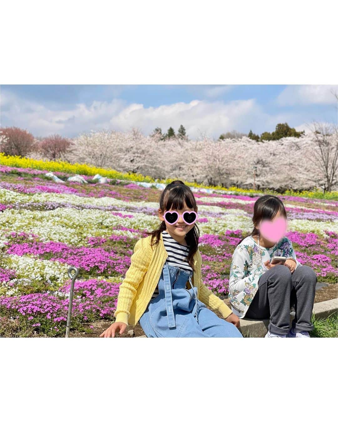 中村明花さんのインスタグラム写真 - (中村明花Instagram)「. 瞳 @hasebe_hitomi が数日群馬に遊びに来てくれたので色んな所に行ってきました♪ . まずは、ちょうど桜が満開だった #赤城南面千本桜 へ🌸 『日本のさくら名所100選』にも選ばれた群馬県を代表する桜の名所です☺︎ . 群馬は素敵な桜スポットが沢山あるので、ここは私も初めて！！ 桜と菜の花と芝桜が一気に見れるなんて贅沢〜！！！ いやぁ、綺麗だったな☺️ . 年々桜が好きになるね。と、年齢を感じるトークをしながら(笑) 綺麗な花々に癒されてきました( ´∀｀)🌸🌼 . 帰りは、道の駅（ #赤城の恵 ）に温泉（ #あいのやまの湯 ）に公園までついている #荻窪公園 へ。 . 子供たちを遊ばせて、道の駅で神津牧場のソフトクリーム食べて🍦のんびりしました♡ . . #群馬観光  #群馬遊び #群馬生活」4月14日 20時09分 - sayaka_nakamura3