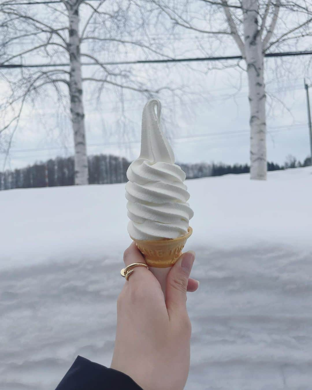 松田紗和さんのインスタグラム写真 - (松田紗和Instagram)「3月引きずる☃️❄️🍦  #北海道旅行#ニセコ#坐忘林#雪国コーデ#旅行記 #japantrip#hokkaido#frayid#love」4月14日 20時27分 - blueeeee.i