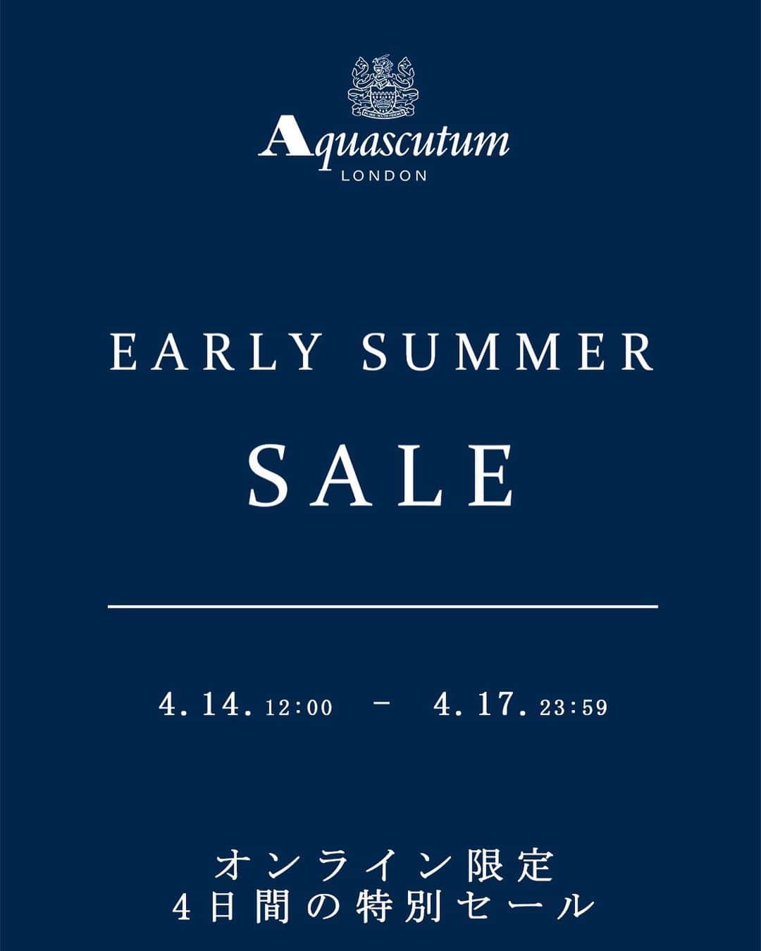 のインスタグラム：「【EARLY SUMMER SALE】  オンライン限定！4日間セールを開催🎉  今の時期からすぐに着れるスプリングコートや、ニット、カットソーなどのアイテムを多数ご用意！  是非、この機会に新作商品をお得にお買い求めください🛍  #aquascutum #アクアスキュータム #trenchcoat #springcoat #london #トレンチコート #スプリングス #英国 #トラッド #ロンドン」