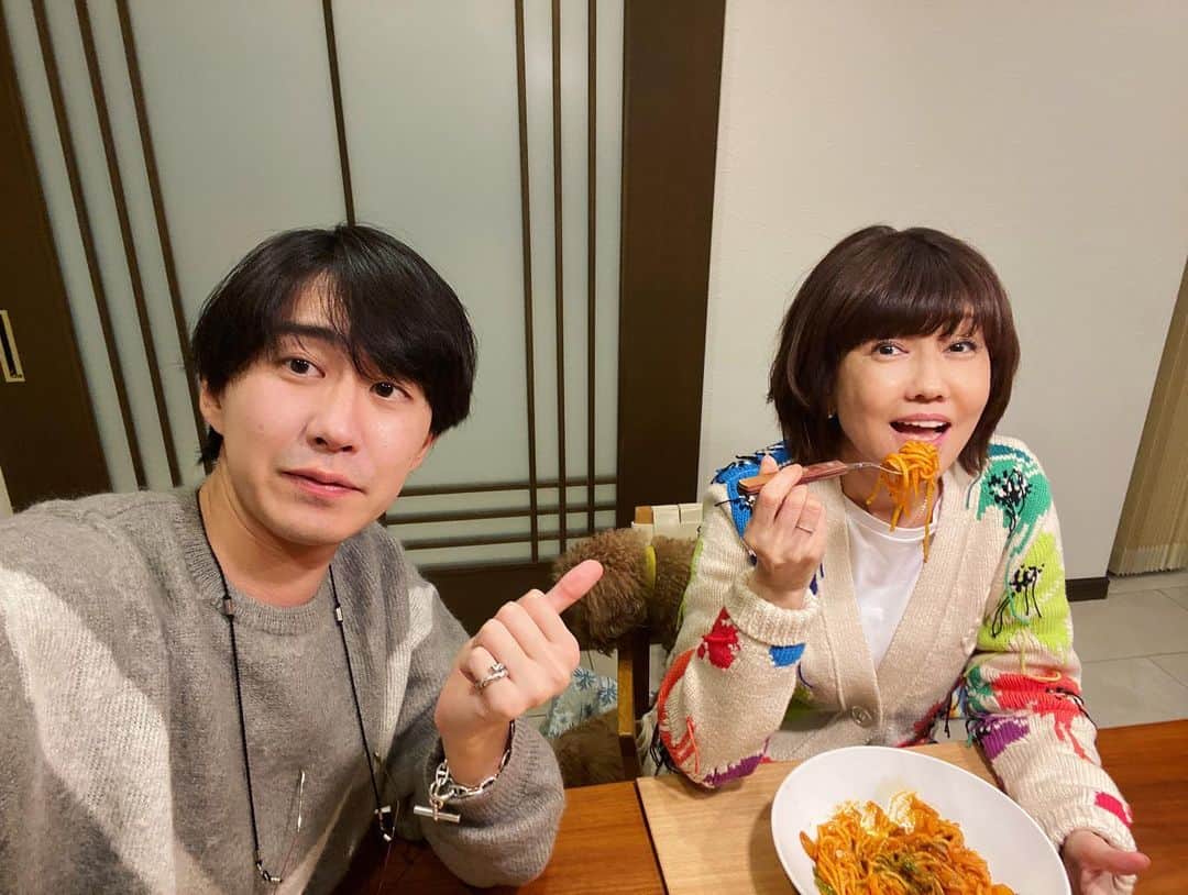 のインスタグラム：「Matsumoto is back.  もりもりパスタ食べてます🍝」