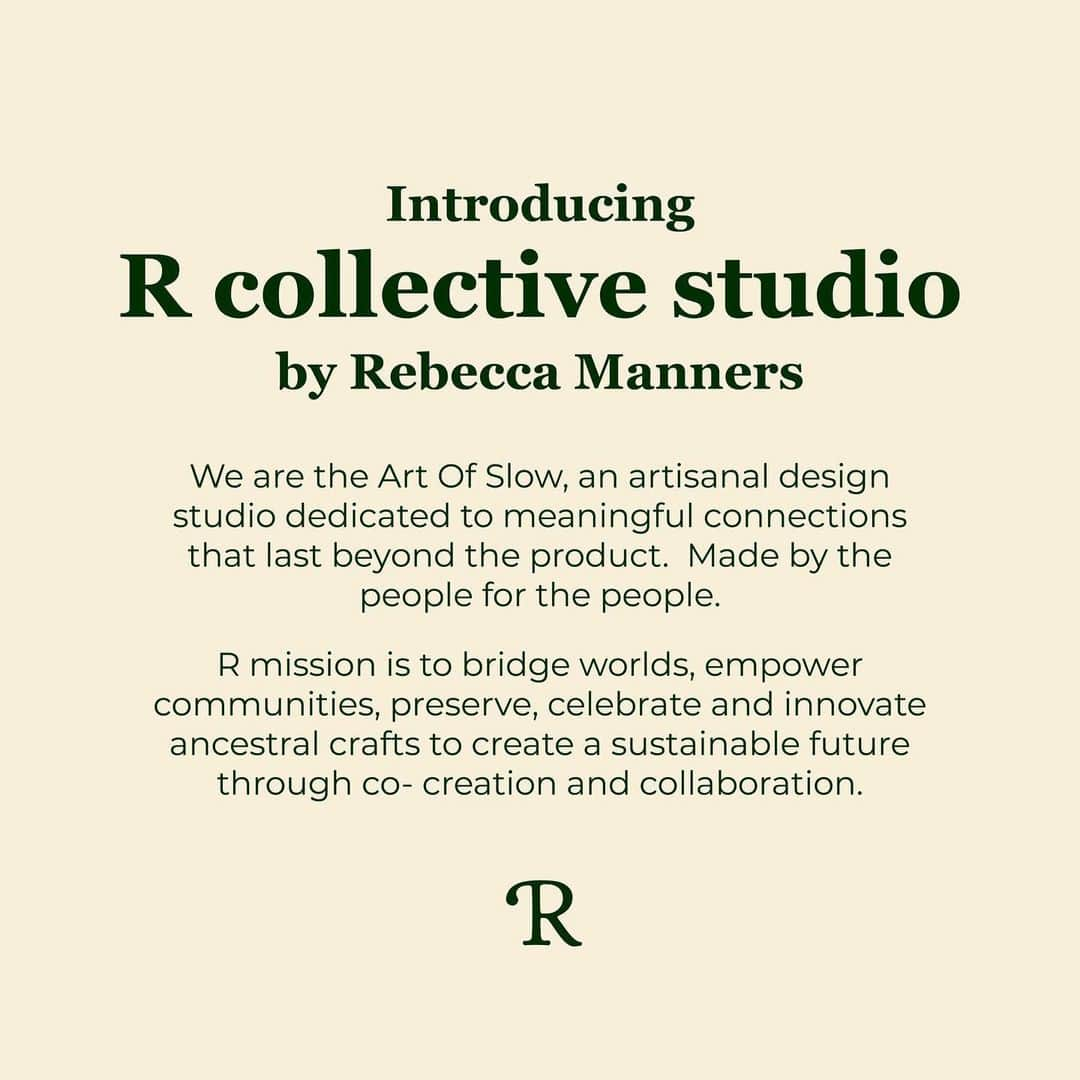 ベックスロックスのインスタグラム：「WE R changing things up.  ⠀⠀⠀⠀⠀⠀⠀⠀⠀ Introducing  R collective studio by  Rebecca Manners @rcollectivestudio  ⠀⠀⠀⠀⠀⠀⠀⠀⠀ We are the Art Of Slow, an artisanal design studio dedicated to meaningful connections that last beyond the product.  Made by the people for the people.  R mission is to bridge worlds, empower communities, preserve, celebrate and innovate ancestral crafts to create a sustainable future through co- creation and collaboration. ⠀⠀⠀⠀⠀⠀⠀⠀⠀ WE:  ⠀⠀⠀⠀⠀⠀⠀⠀⠀ R  Responsible luxury Respecting the artisanal process  Revering Masters & supporting local communities  Reviving craftsmanship  Reusing scraps and offcuts  Reducing waste through our made to order policy Rethinking  traditional craft Reclaimed metals  Repurposed artisanal objects, jewels and textiles  Refusing chemicals Recycled packaging  Reaching for social change Ravishing for life ⠀⠀⠀⠀⠀⠀⠀⠀⠀ #TheArtOfSlow #Rcollectivestudio #artisanalluxury #sustainableluxury #designstudio  #masterofcraft #ethicaljewellery  #tribalarts #sustainabledesign  #bridgingworlds  #trusttheprocess #curated #artisanmade #moderncraftsman  #bespokedesigns #ideadesign」