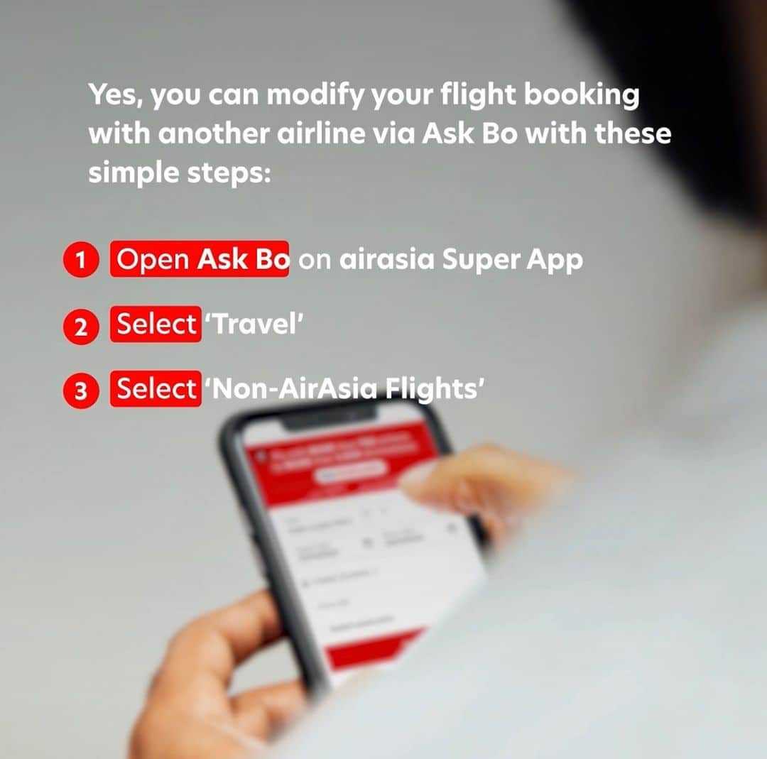 エアアジアさんのインスタグラム写真 - (エアアジアInstagram)「Here’s what you need to know when booking other airlines with us! — Pt. 3  Planning to make changes on your booking with a different airline booked under airasia Super App? Here’s a step-by-step process when chatting with Bo. ✨  For more queries, comment below or Chat with Bo! 🤳🏼  #airasiasuperapp #flybeyond #airasiaanyairline #chatwithBo #AskBo」4月14日 16時23分 - airasiasuperapp