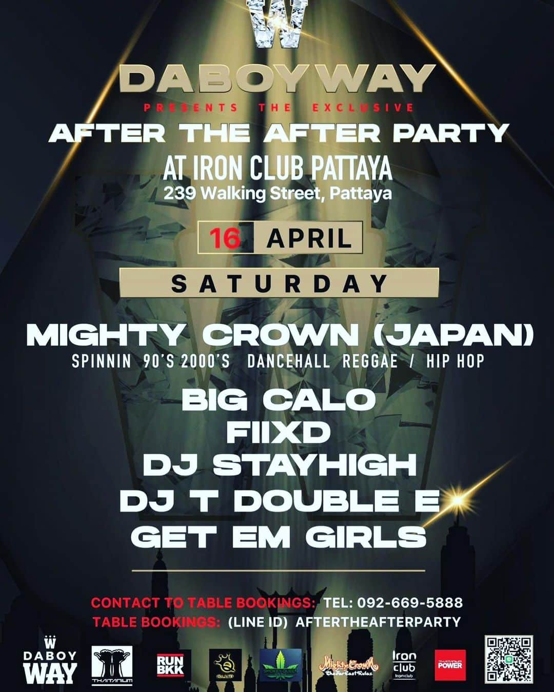 mastasimonのインスタグラム：「Thailand 🇹🇭  @daboyway presents  After The After Party !  Mighty Crown spinning 90’s 2000’s Dancehall / Reggae / Hip Hop   April 16th Saturday !  タイのパタヤでアフターのアフターパーティーで呼ばれてプレーします  #mightycrown #thailand #daboyway #thaitanium #bigcalo #pattaya #rollingloudthailand」