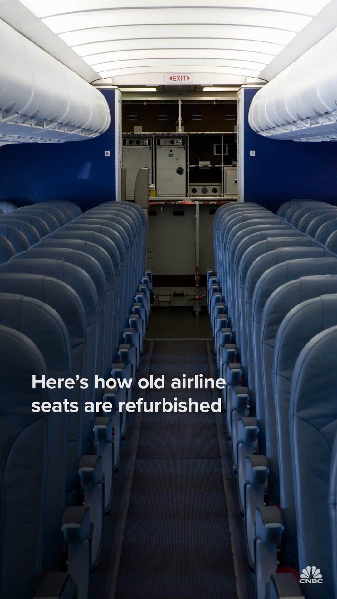 CNBCのインスタグラム：「A commercial plane typically flies multiple times a day, thousands of times a year, for several years before its interior is updated.  That means airplane seats can get pretty dirty. Here’s how old airline seats get refurbished.  Visit the link in bio to learn how airplane seat refurbishing became a billion-dollar industry.」
