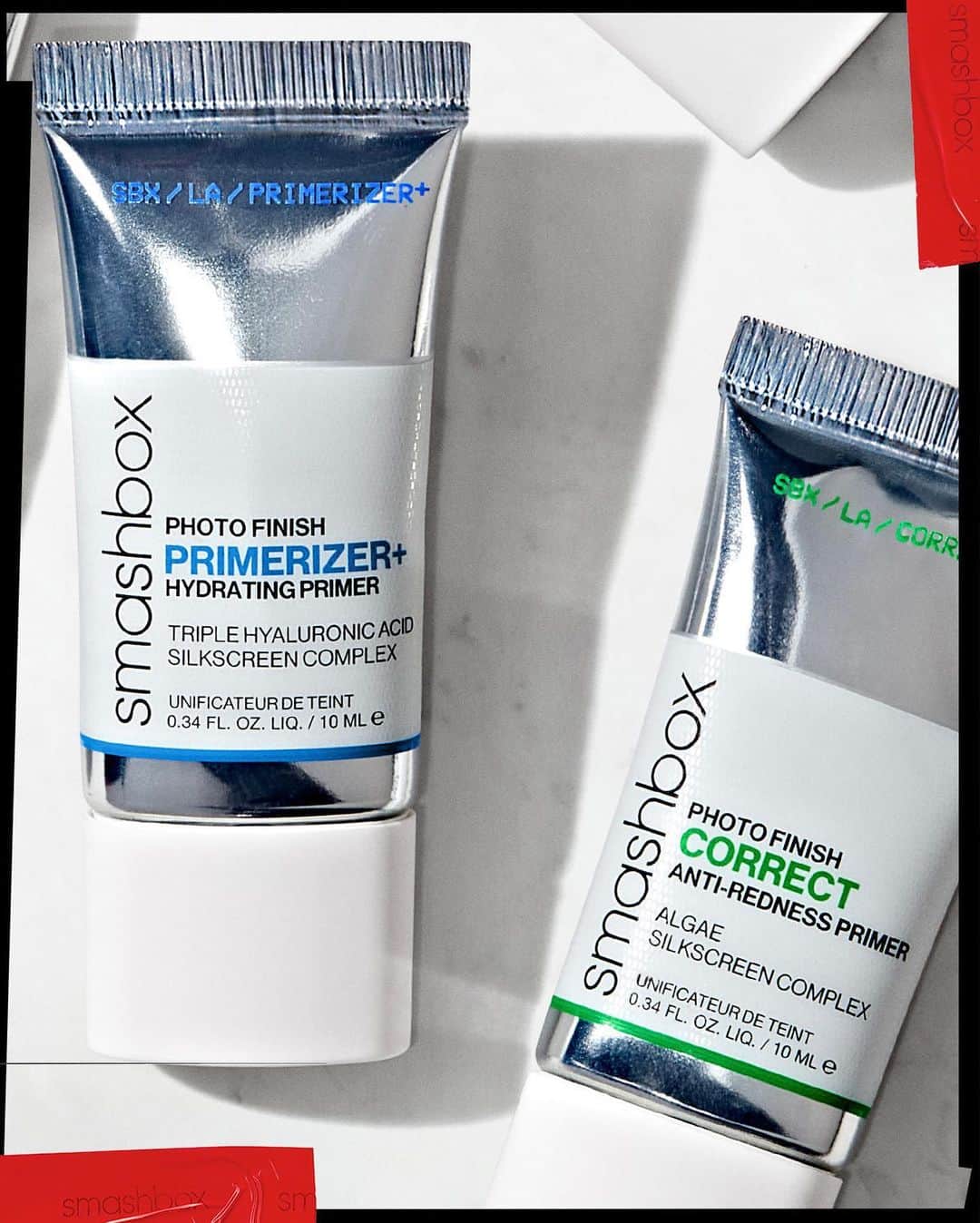 Smashboxのインスタグラム：「Hi, layer Primerizer+ and Correct for:  ✨ insanely longwearing makeup 💪 strengthened skin 💧 72-hour hydration + dewy finish 💚 soothed skin + redness-correction  Shop skincare-powered primers at smashbox.com | Link in bio」