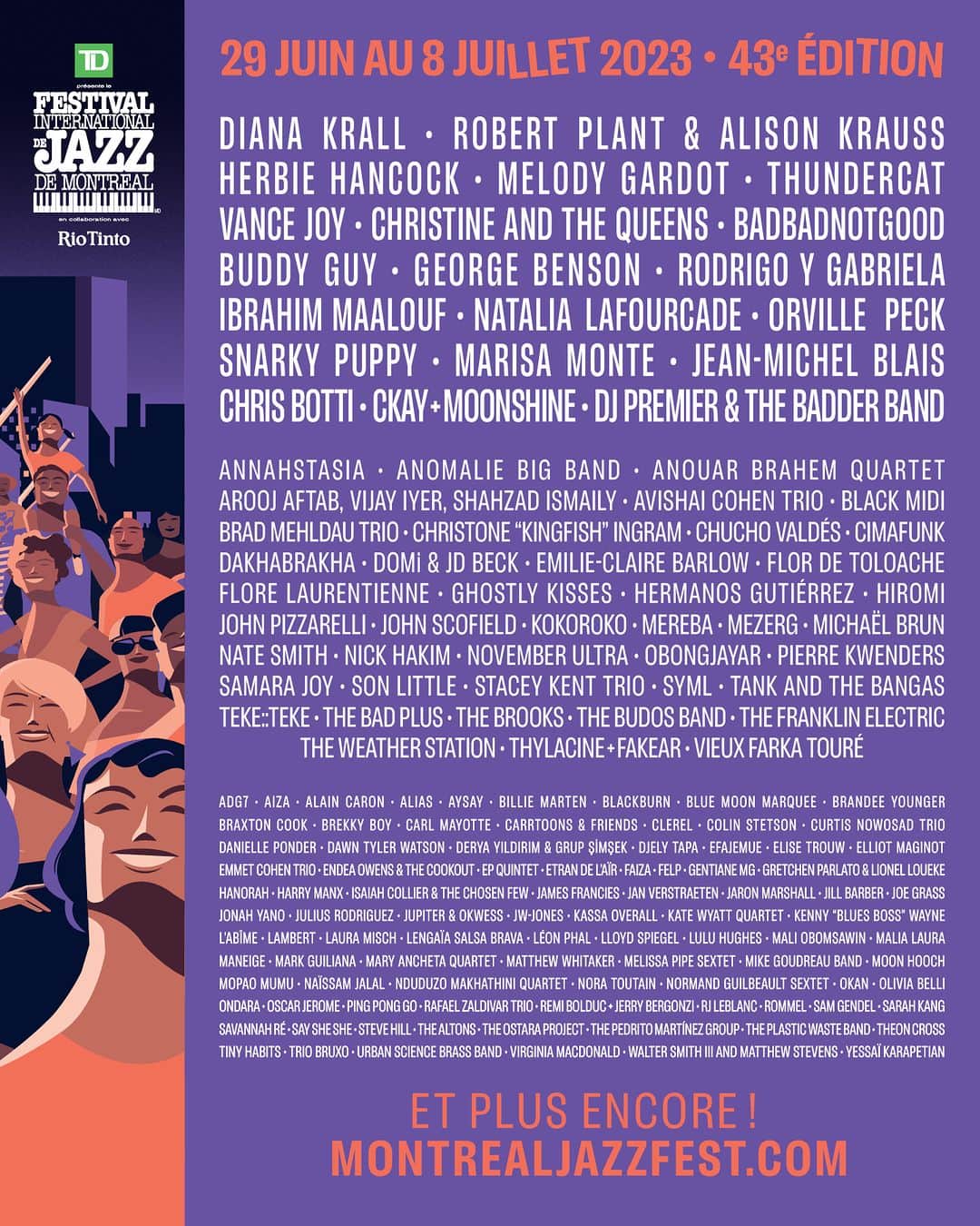 ロバート・プラントのインスタグラム：「Robert Plant and @alisonkrauss will be performing at @festivaljazzmtl on Jul 7, 2023. Tickets available via montrealjazzfest.com」
