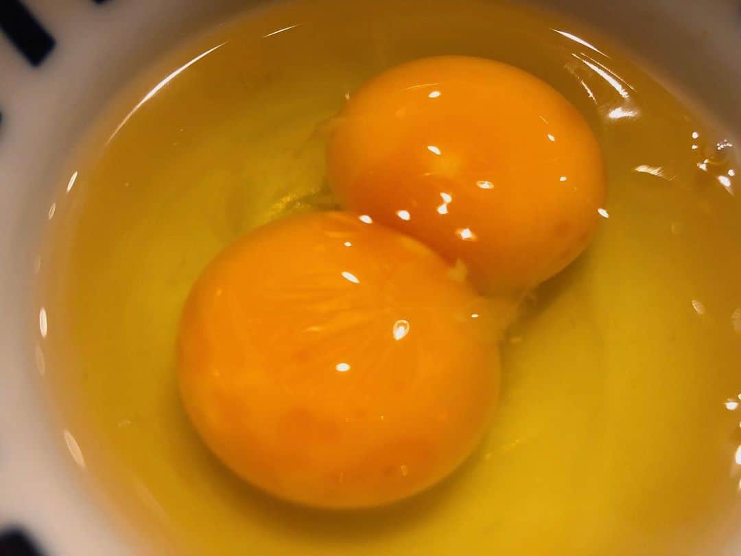 村山千代さんのインスタグラム写真 - (村山千代Instagram)「🥚🥚 今日のごはんと服。 仕事で双子のお父さんにお会いしたあと、 卵かけご飯頼んだら、ツインズ出てきた。 🐥🐥✨  #双子卵 #豚汁定食  #豚汁 #とん汁 #モツ煮 #ごちとん #アジフライ #アジフライ券もらえるから #アジフライ半永久的に無料だよ #明太子 #今日のコーデ #ジャケット #ジャケットコーデ #仕事服 #たまごかけごはん  #定食 #アナウンサー」4月14日 21時15分 - chiyocolate420