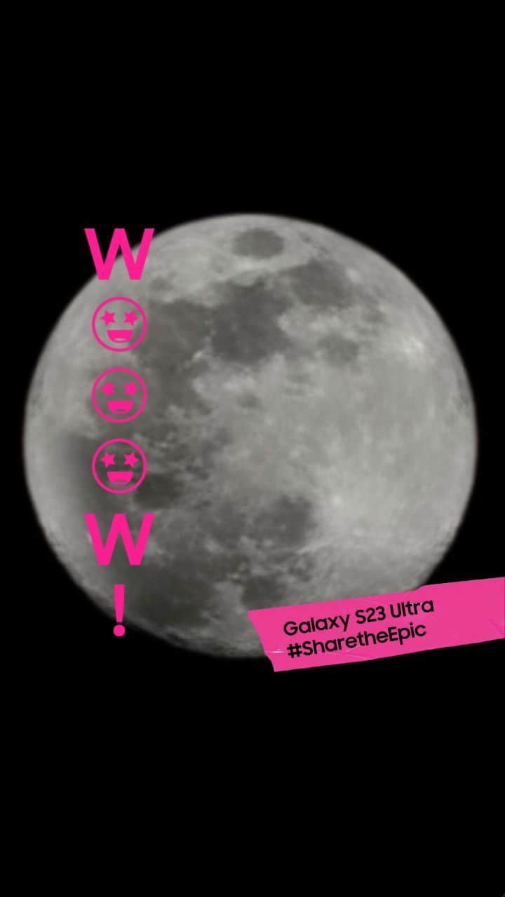 Samsung Mobileのインスタグラム：「There’s no dark side of the moon with the #GalaxyS23 Ultra. Capture your night skies and post with #SharetheEpic #withGalaxy.  Learn more: samsung.com」