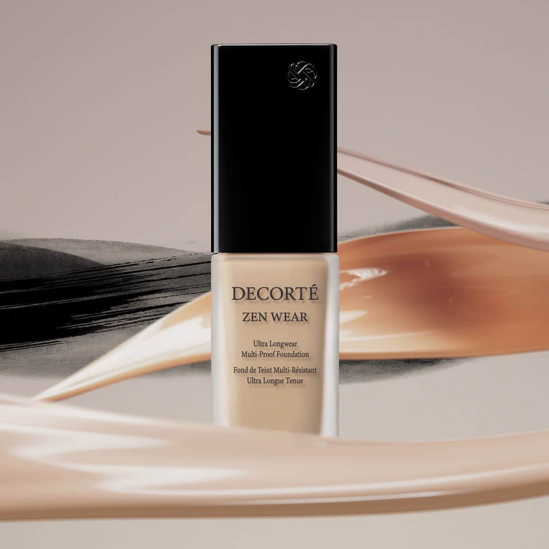 DECORTÉのインスタグラム：「DECORTÉ Zen Wear Foundation is inspired by the ancient art of Japanese calligraphy. The lightweight, long-lasting formula glides effortlessly onto the skin and creates a natural, refined finish. Tap to shop.」