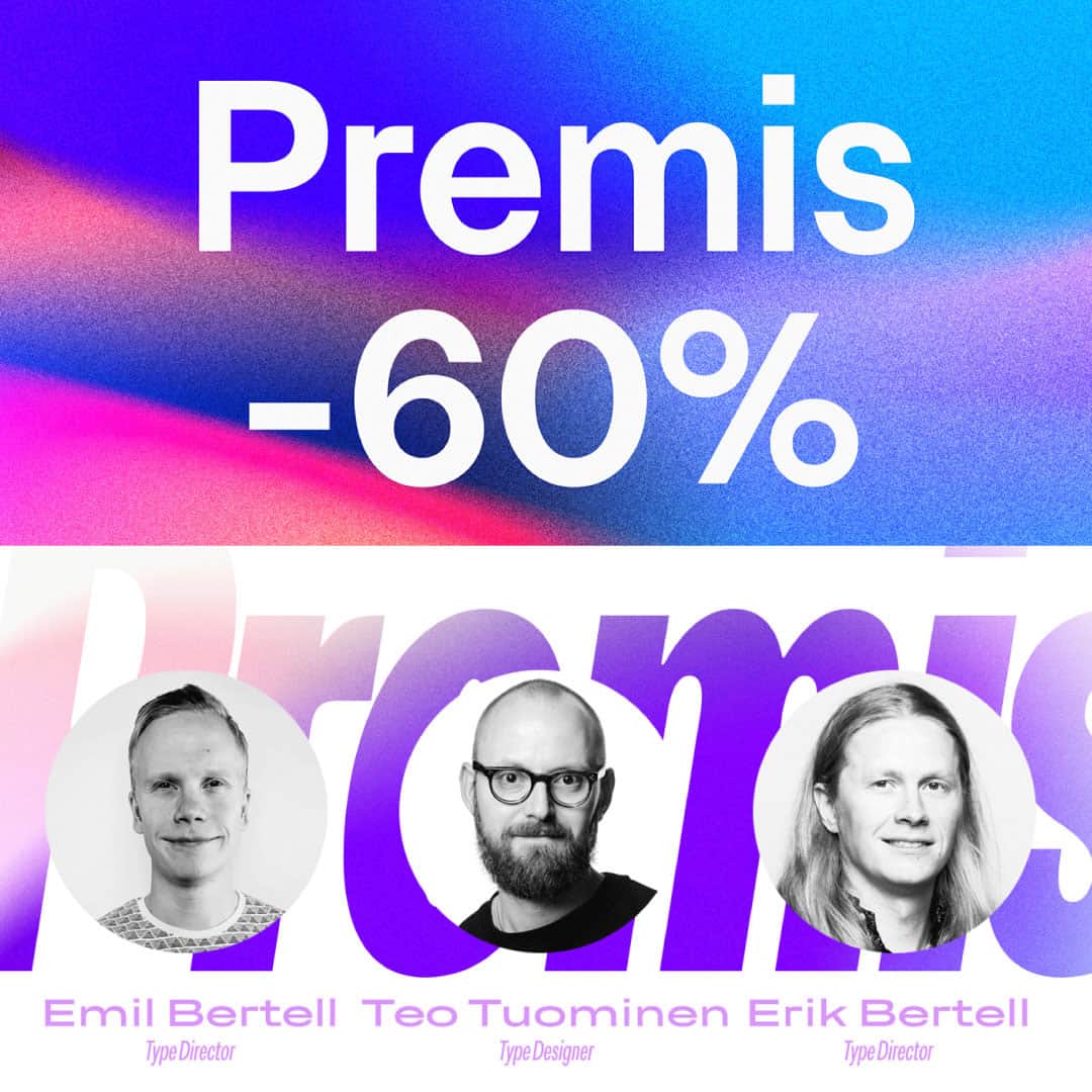 myfontsのインスタグラム：「Looking for a universal and neutral font that is distinctive and unique? Here's one for you, Premis by Fenotype. A fairly broad font family suitable for versatile use but still has plenty of original details. Equally current & timeless. Be sure to check out Premis on MyFonts 🤩」