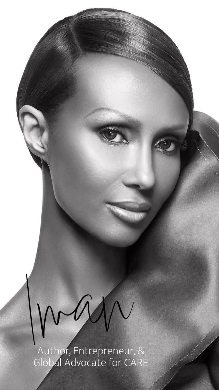 イマン・アブドゥルマジドのインスタグラム：「Join Founding Chair @fordhuniford on April 19 as we honor @adair_curtis @jasonbolden @the_real_iman @derekblasberg at the Groundbreaker Awards!    Tickets available at bit.ly/DOAD2023    #DOAD2023」