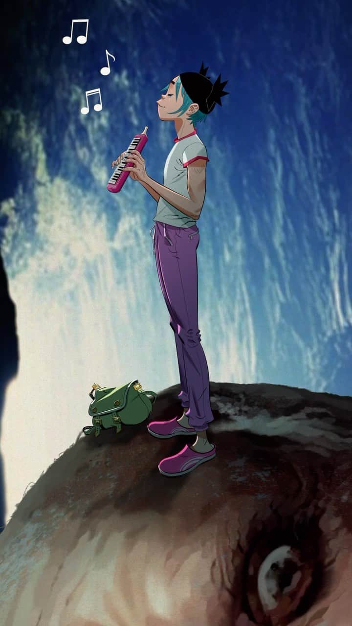 Gorillazのインスタグラム：「2D finished the tune and smiled. Music always made him feel whole again…」