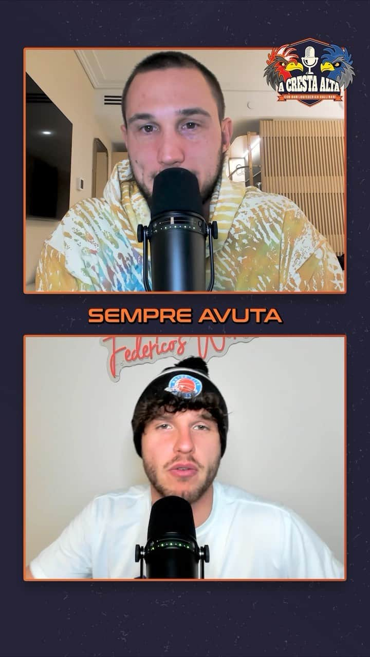 ダニーロ・ガリナリのインスタグラム：「E voi come la gestite l’ansia pre partita? 👀 @gallofede9 e @danilogallogallinari ne parlano nell’ultima puntata del podcast‼️   #ACrestaAlta #ACA #ansia」