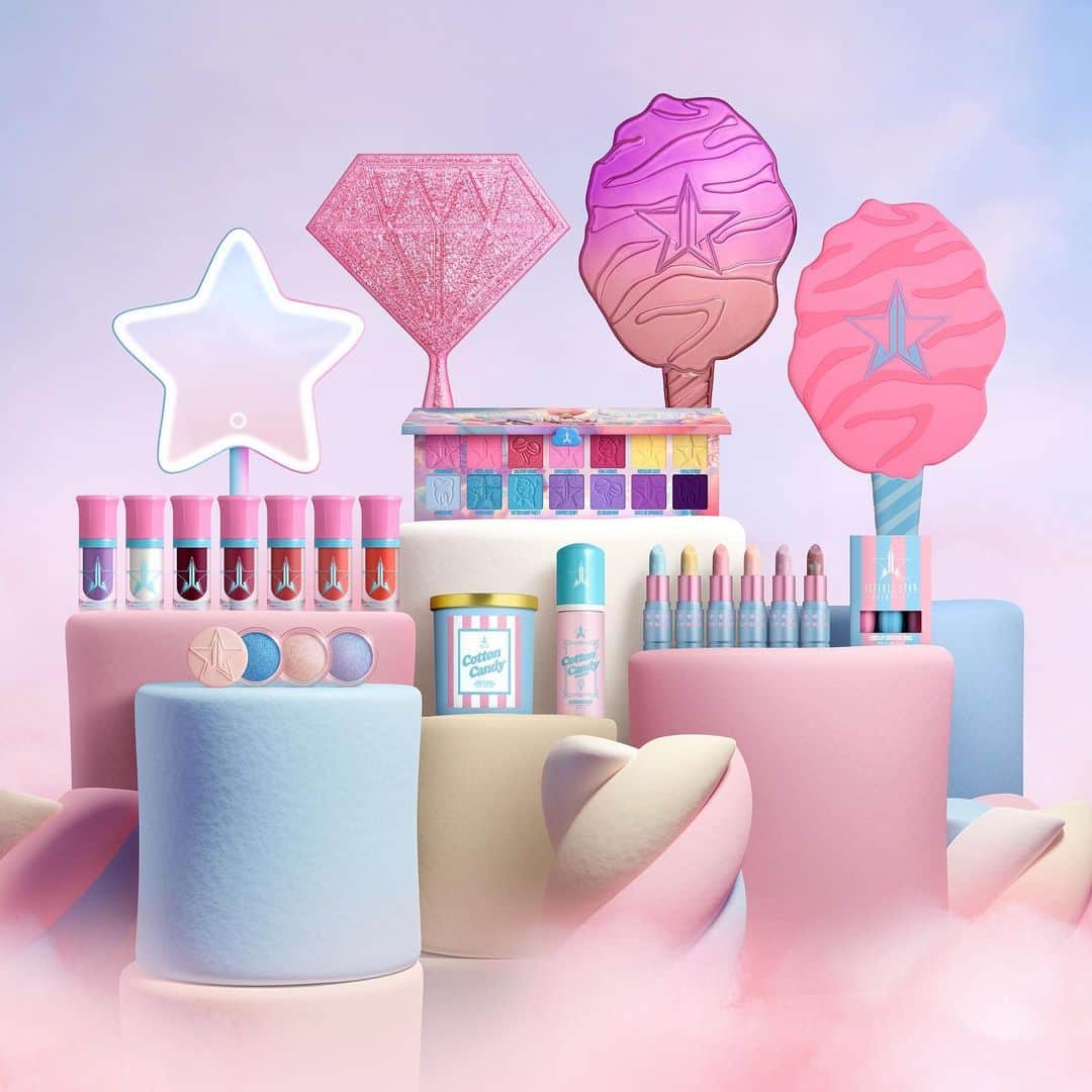 Jeffree Star Cosmeticsさんのインスタグラム写真 - (Jeffree Star CosmeticsInstagram)「🍭 The #CottonCandyQueen Collection is NOW live!!!! 🍭 link in our bio!!!」4月15日 1時58分 - jeffreestarcosmetics