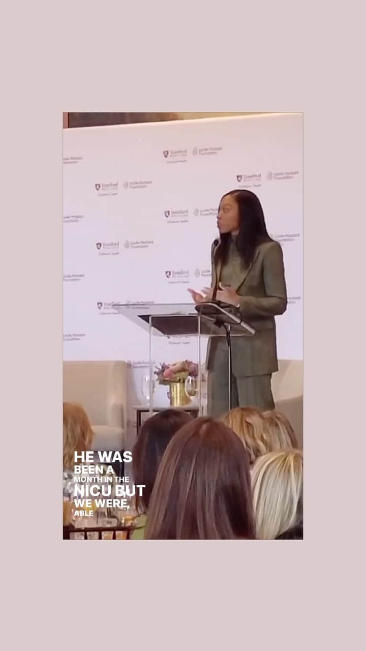 アリソン・フェリックスのインスタグラム：「In the US, black women are 3 x more likely to die or have complications during childbirth.  As it’s Black Maternal Health Week, I ask you to help advocate. Speak up and build awareness so that every mom and baby is healthy regardless of wealth, race, gender or geography.   #blackmaternalhealthweek」