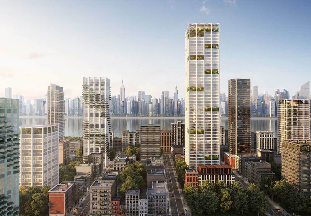 ニューヨーク近代美術館のインスタグラム：「What if buildings could act like trees—capturing carbon, purifying the air, and regenerating the environment?  Taking inspiration from nature, Urban Sequoia is a design concept that is buildable today—a project that can set the stage for a new carbon-removal economy and a resilient future for cities. Urban Sequoia encompasses every aspect of design and construction. It rethinks many of the common practices that architects have taken for granted for decades, and, therefore, requires us to reconsider the way we select materials, integrate technology, and design mechanical systems and structures.  In recognition of Earth Day, the Ambasz Institute will host its annual keynote lecture to address the increasing challenges of living on a damaged planet. This year's keynote speaker is Yasemin Kologlu, design principal at Skidmore, Owings & Merrill (@skidmoreowingsmerrill), who will share her work on the Urban Sequoia project. The presentation will be followed by a discussion moderated by Octave Perrault (@octaveperrault).  Watch online April 19, link in bio to learn more.   — Urban Sequoia. Image Credit: © SOM | Miysis」