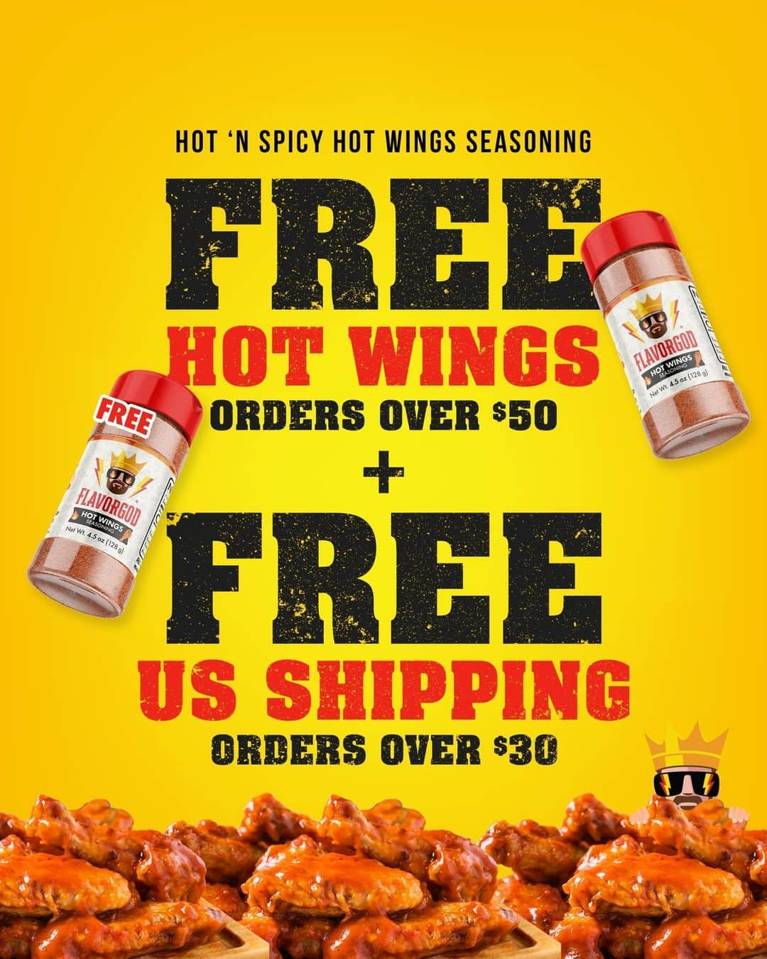 Flavorgod Seasoningsさんのインスタグラム写真 - (Flavorgod SeasoningsInstagram)「🔥😎SALE! Free Hot Wings with orders over $50 & Free Shipping $30+ US ONLY Shop Now!! Click link in the bio -> @flavorgod | www.flavorgod.com🔥😎⁠ -⁠ Flavor God Seasonings are:⁠ 🔥ZERO CALORIES PER SERVING⁠ 🔥MADE FRESH⁠ 🔥MADE LOCALLY IN US⁠ 🔥FREE GIFTS AT CHECKOUT⁠ 🔥GLUTEN FREE⁠ 🔥PALEO & #KETO FRIENDLY⁠ -⁠ #food #foodie #flavorgod #seasonings #glutenfree #mealprep #seasonings #breakfast #lunch #dinner #yummy #delicious #foodporn」4月15日 3時01分 - flavorgod