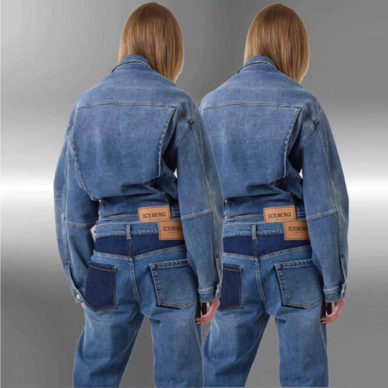 アイスバーグのインスタグラム：「Double denim. Discover ICEBERG Spring Summer 2023 look in washed blue denim with logo details.  www.iceberg.com   #iceberg1974 #iceberg #ss23 #denim」