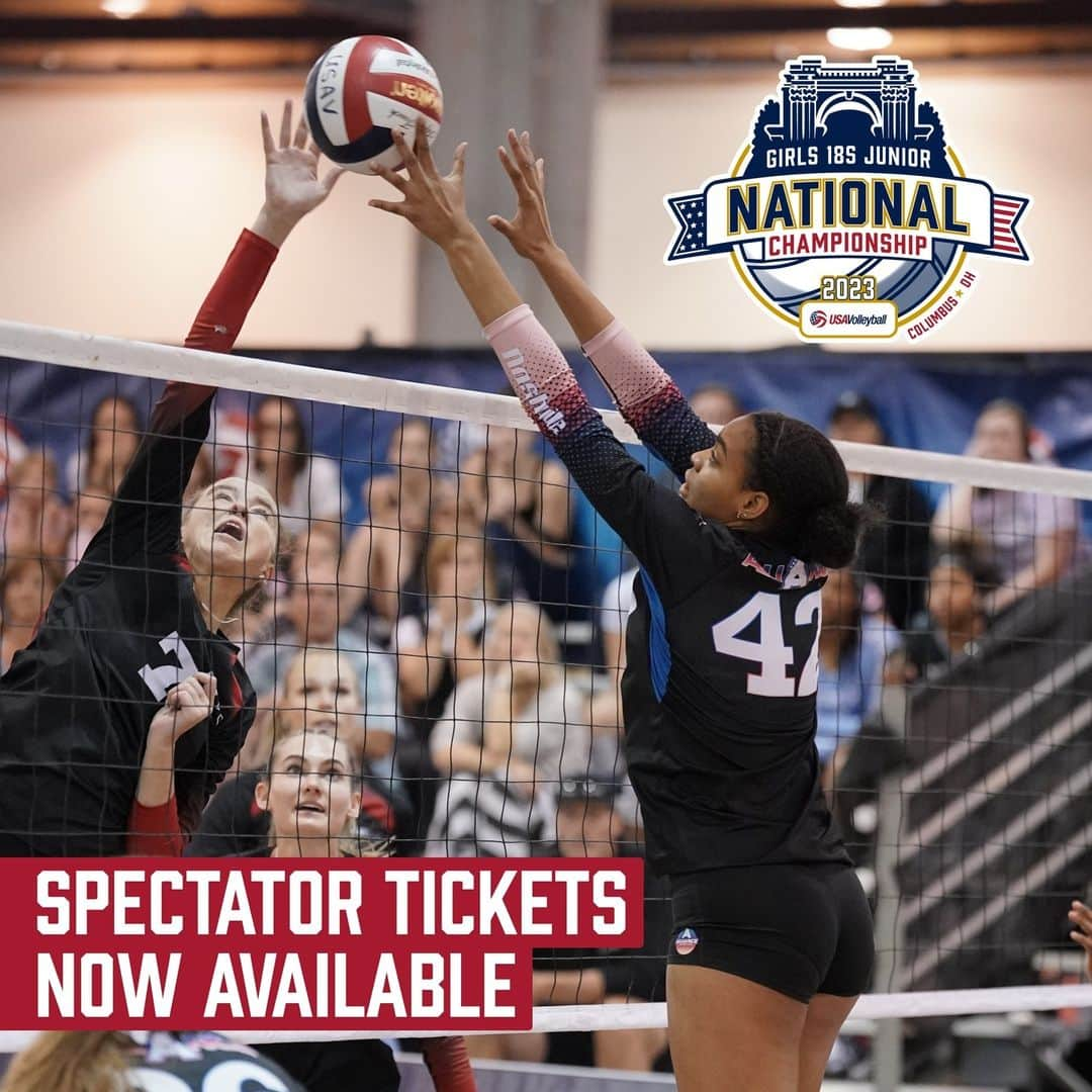 USA Volleyballさんのインスタグラム写真 - (USA VolleyballInstagram)「Spectator tickets now available for the 2023 Girls 18s Junior National Championship. See you in Columbus on April 28-30!  Link in bio to get your tickets and see event details.  #gjnc18」4月15日 4時00分 - usavolleyball