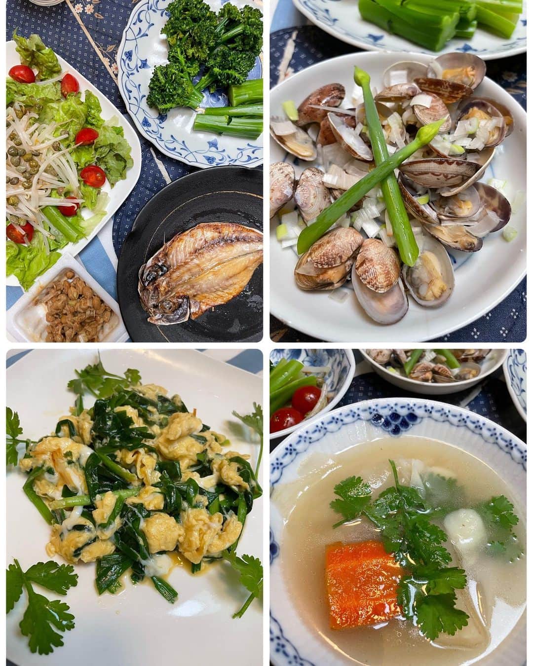 黒田愛美さんのインスタグラム写真 - (黒田愛美Instagram)「最近の家ご飯🍽️  母は肉🥩✖︎洋食好き なんだけど、 私は魚🐟✖︎和食好き、 と真逆だから、 私が家で食べる時は合わせてくれている😅 しかも味も薄くしてくれている。 だいたい5-6品はいつも作ってくれてありがたい🥺🙏✨ ちなみに🍚は2人ともなし。  いつも美味しい料理をありがとう🥺🙏❣️  今回の #豆乳ヨーグルト は いつもと違うやつで作ってみたよ😉 #ヘルシー家ご飯 #家ご飯 #黒田愛美」4月15日 14時13分 - kurodaaimi