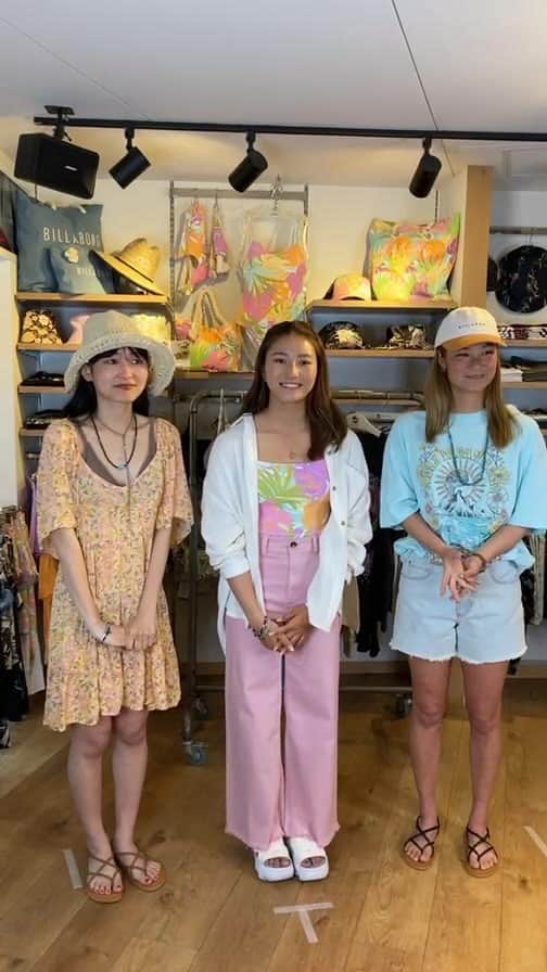 BillabongWomensJapanのインスタグラム：「松田詩野 x BillabongStore湘南x whitebuffalo LIVE配信 この夏おすすめのコーディネート」