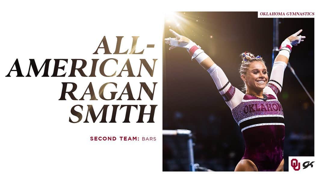 ラガン・スミスのインスタグラム：「Add it to the collection! 👊  Senior Ragan Smith earns her ninth career All-America honor.   #BoomerSooner」