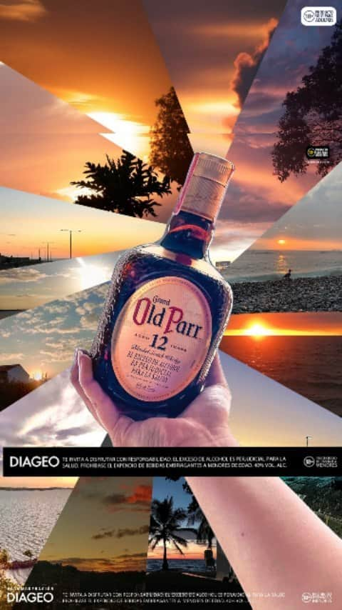 Old Parr Oficialのインスタグラム：「Un atardecer es el momento perfecto para cambiar el guion, relajarnos y saborear la vida junto a #OldParr. ​ ​ ¡Lleva tu botella en el link de la bio!」