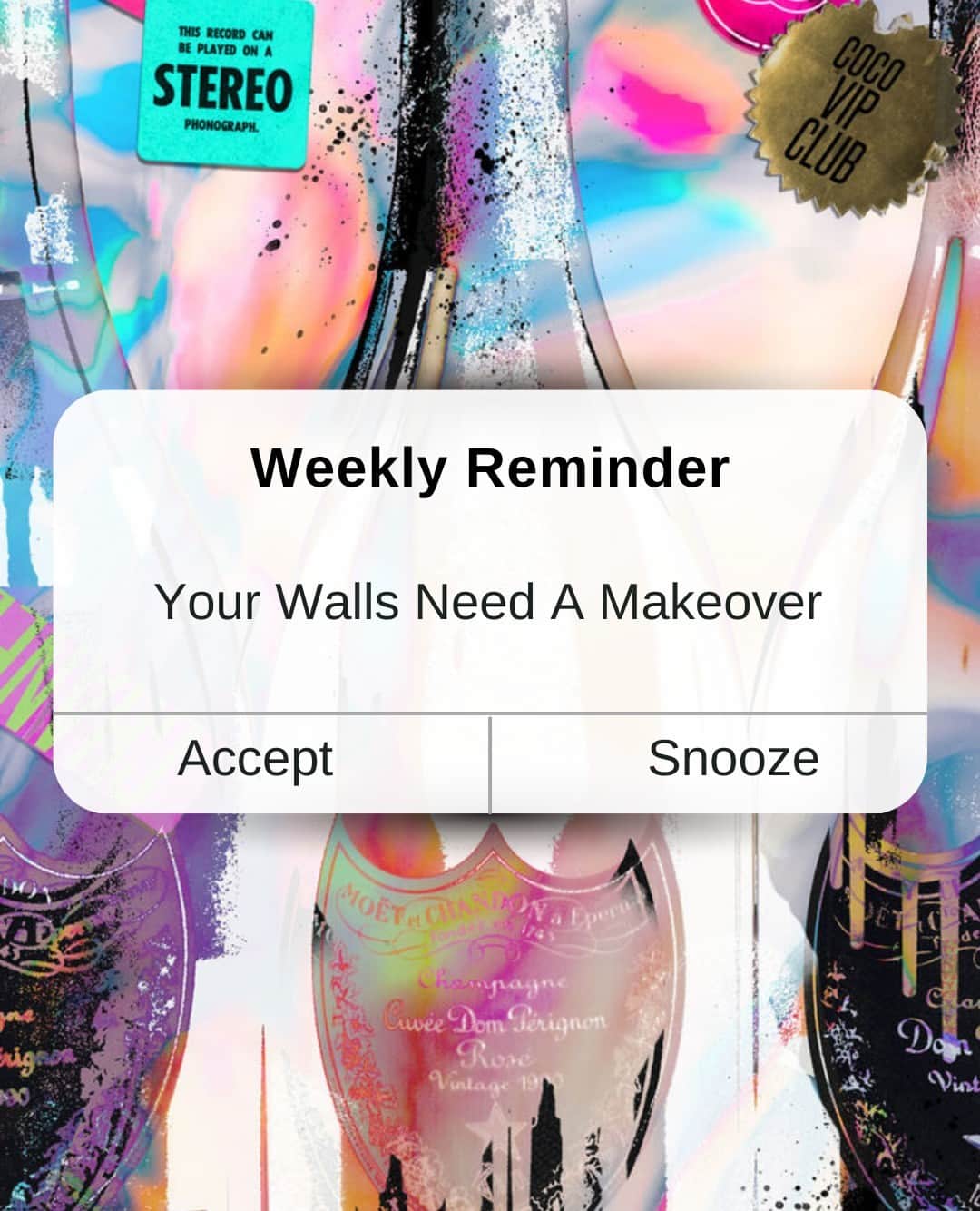 The Oliver Gal Artist Co.のインスタグラム：「Your walls need a makeover! 🍾🥂⁠ ⁠ ⁠ Wall art featured,' Drunk in Holo'.⁠ ⁠ ⁠ ⁠ ⁠ #olivergal #funart #barcart #barcartinspo #barcartideas #wallart #homedecor #wallartideas #apartmentideas #apartmentinspo #homedecorideas #homedecorinspo #homeart #funhomes #collegeapartments #collegeapartmentinspo #collegeroomgoals #dorminpo #dormideas」