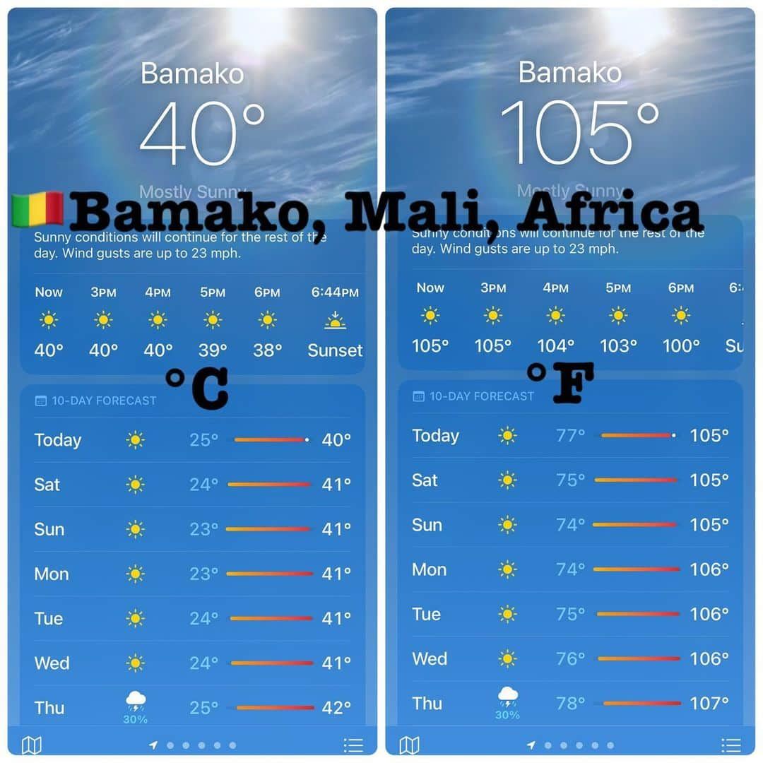 中鉢明子のインスタグラム：「☀️🇲🇱April is the hottest month🔥#Bamako #Mali #Africa #Ramadan2023 #40度越  1年で1番暑い4月。このうだる暑さの中で今年は4月がラマダン(断食月)も残り約1週間。終わったらお祭り！#神を信じる精神力はどこまでも強い。#体力勝負 #子育て #ニューヨークアフリカ日本 #マリ共和国 #アフリカ」