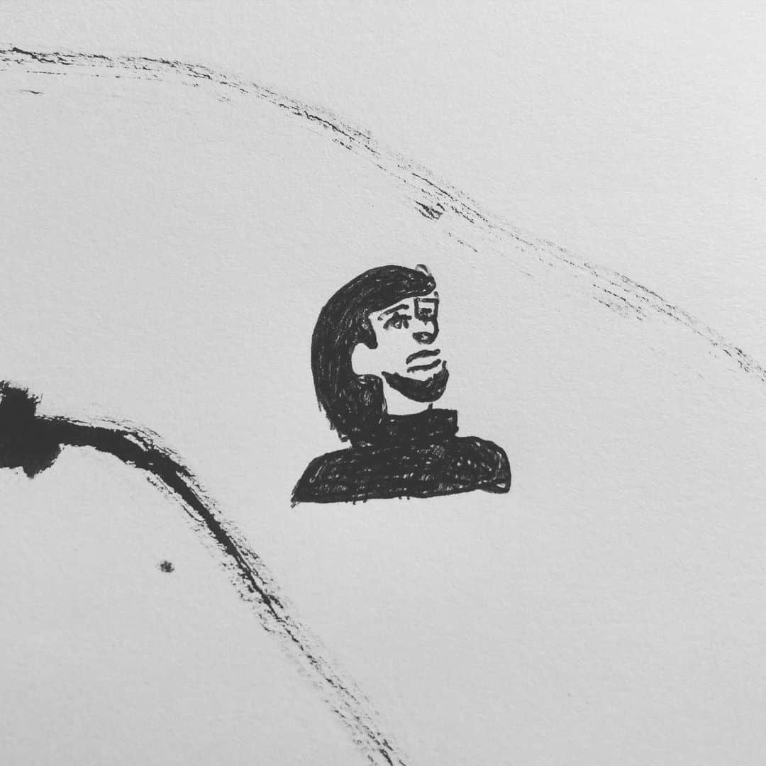 三宅洋平のインスタグラム：「Maradona描いたら自分になった。  When i drew Maradona, it became me.  #maradona」