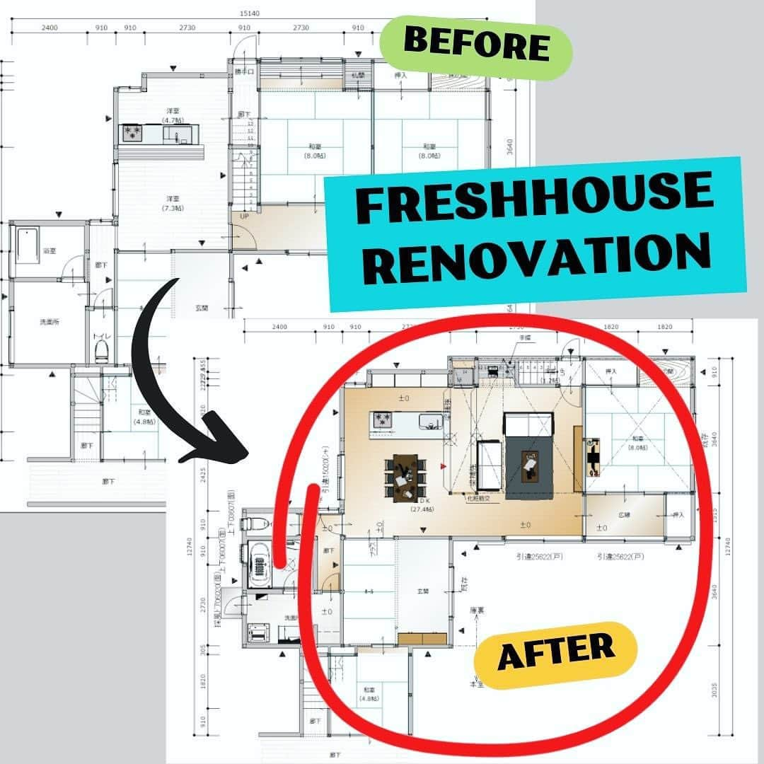 SOMPOホールディングスグループ フレッシュハウス(公式) さんのインスタグラム写真 - (SOMPOホールディングスグループ フレッシュハウス(公式) Instagram)「🏄‍♀️ #カリフォルニアスタイルの広々LDK  親御さんから受け継いできたお住まいのリフォーム カルフォルニアの日差しを浴びて 爽やかに煌めくLDKに  ╋━━━━━━━━━━━━╋ 　Remodeling planner 　静岡営業所　平尾忠広  　Remodeling supporter 　静岡営業所　富原政子 ╋━━━━━━━━━━━━╋  .  ≫リフォーム / リノベーション専門会社 ≫１to１のオーダーメイドリフォーム ≫豊富な施工事例や情報を毎週配信中！ 　 このアカウントに興味をお持ちいただけたら ぜひフォローいただけますようお願いします^^  フレッシュハウス｜リフォームで住まいに彩りを【公式】 @fresh_house_design  .  #フレッシュハウス #リフォーム会社 #リノベーション会社 #ビフォーアフター #施工事例 #リノベーション事例 #リフォーム事例 #リビング拡張 #カルフォルニアスタイル #西海岸 #サーフィン #エメラルドグリーン」4月15日 18時00分 - fresh_house_design