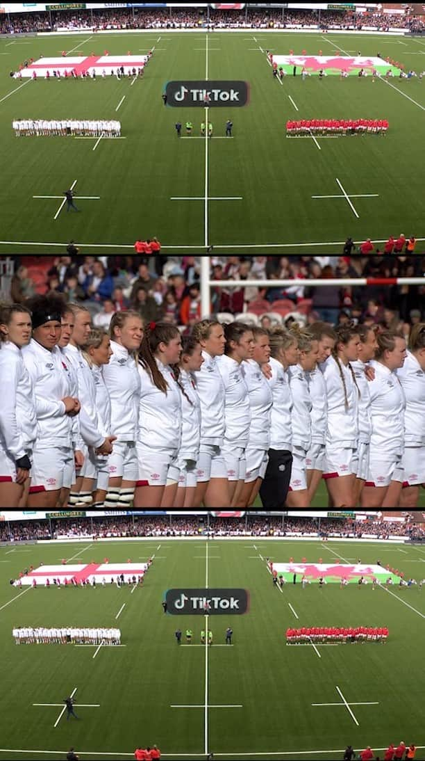 ラグビーイングランド代表のインスタグラム：「Wales v England always delivers 💥  #RedRoses」