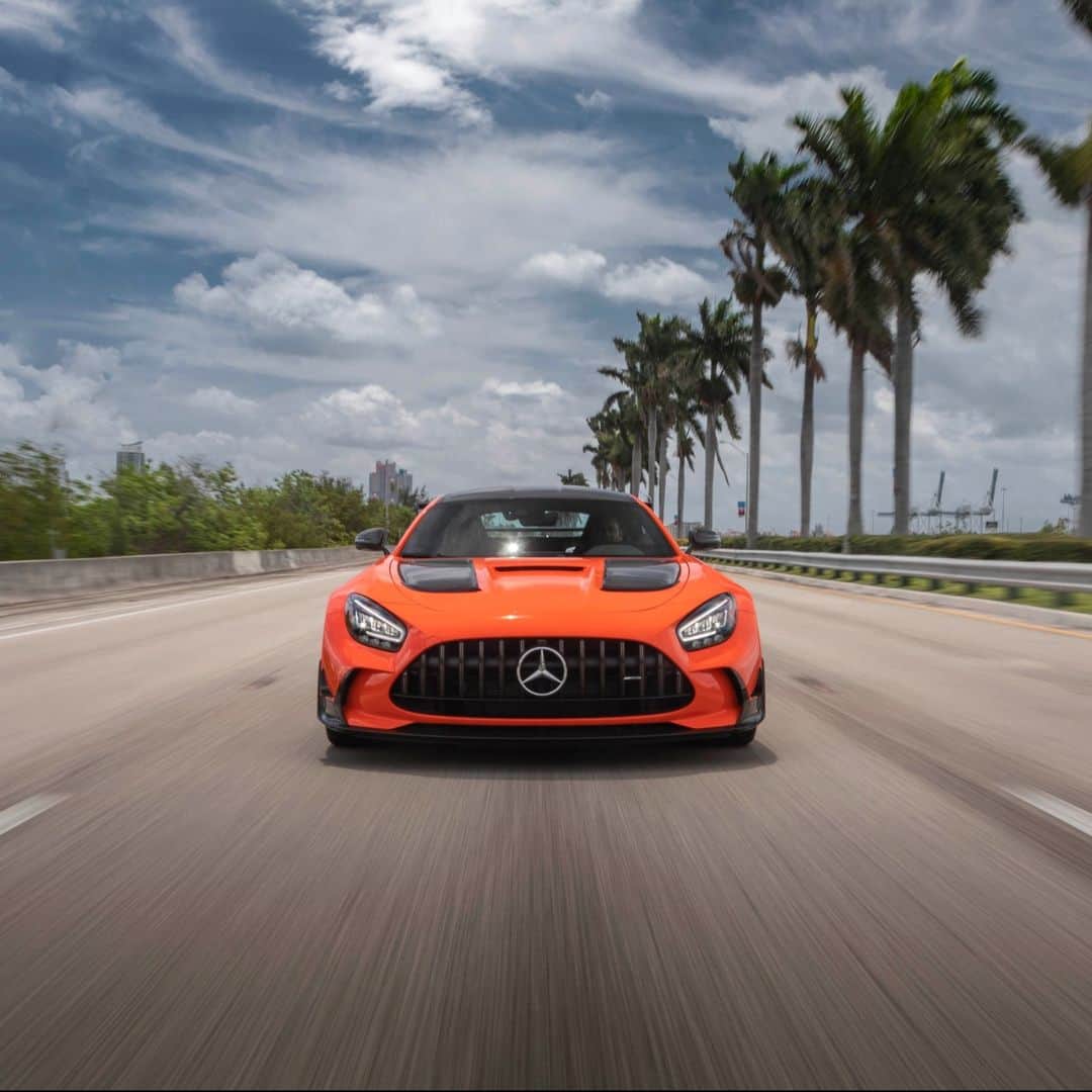 Mercedes AMGのインスタグラム：「Buckle up and get ready to experience the thrill of a lifetime with the Mercedes-AMG GT Black Series.   #MercedesAMG #AMGThrill #AMGLife」
