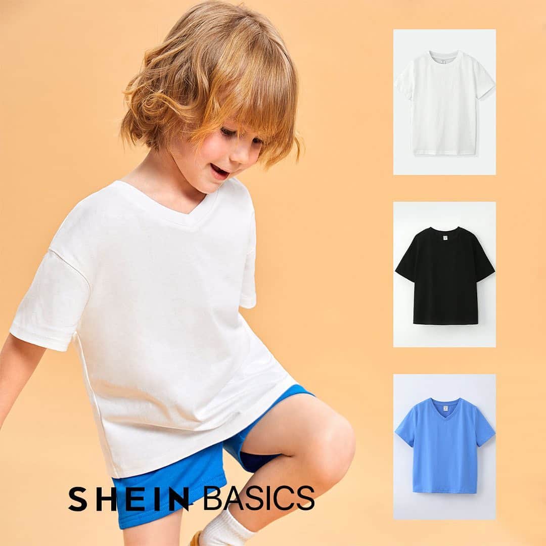SHEINのインスタグラム：「Make everyday essentials a cinch with #SHEINBASICS 💙🤍  🔎14444720 14444172 14444168 14553623 14444308 14444307  #SHEINBASICS」