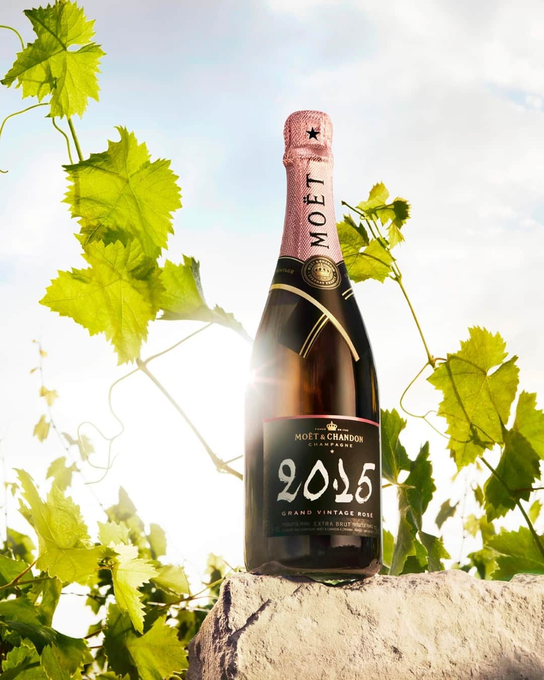 Moët & Chandon Officialのインスタグラム：「Highlighting the distinctive brilliance of Grand Vintage Rosé 2015. With its garnet-pink shades, its powerful palate of deep, dark fruit and facetted tannins, this Champagne creates angles, revealing facets, like a jewel in the rough.⁣ ⁣ #GrandVintage #MoetChandon ⁣ ⁣ This material is not intended to be viewed by persons⁣ under the legal alcohol drinking age or in countries⁣ with restrictions on advertising on alcoholic beverages.⁣ ENJOY MOËT RESPONSIBLY.」