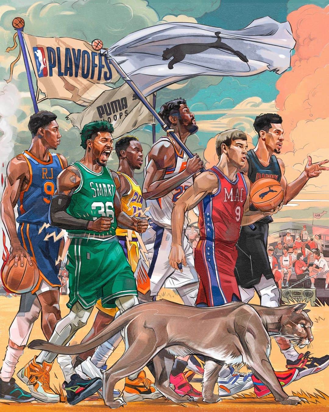 プーマのインスタグラム：「Let the games begin 🐾 NBA PLAYOFFS ARE HERE   Who you taking all the way? 👀🏆 #FOREVERFASTER」