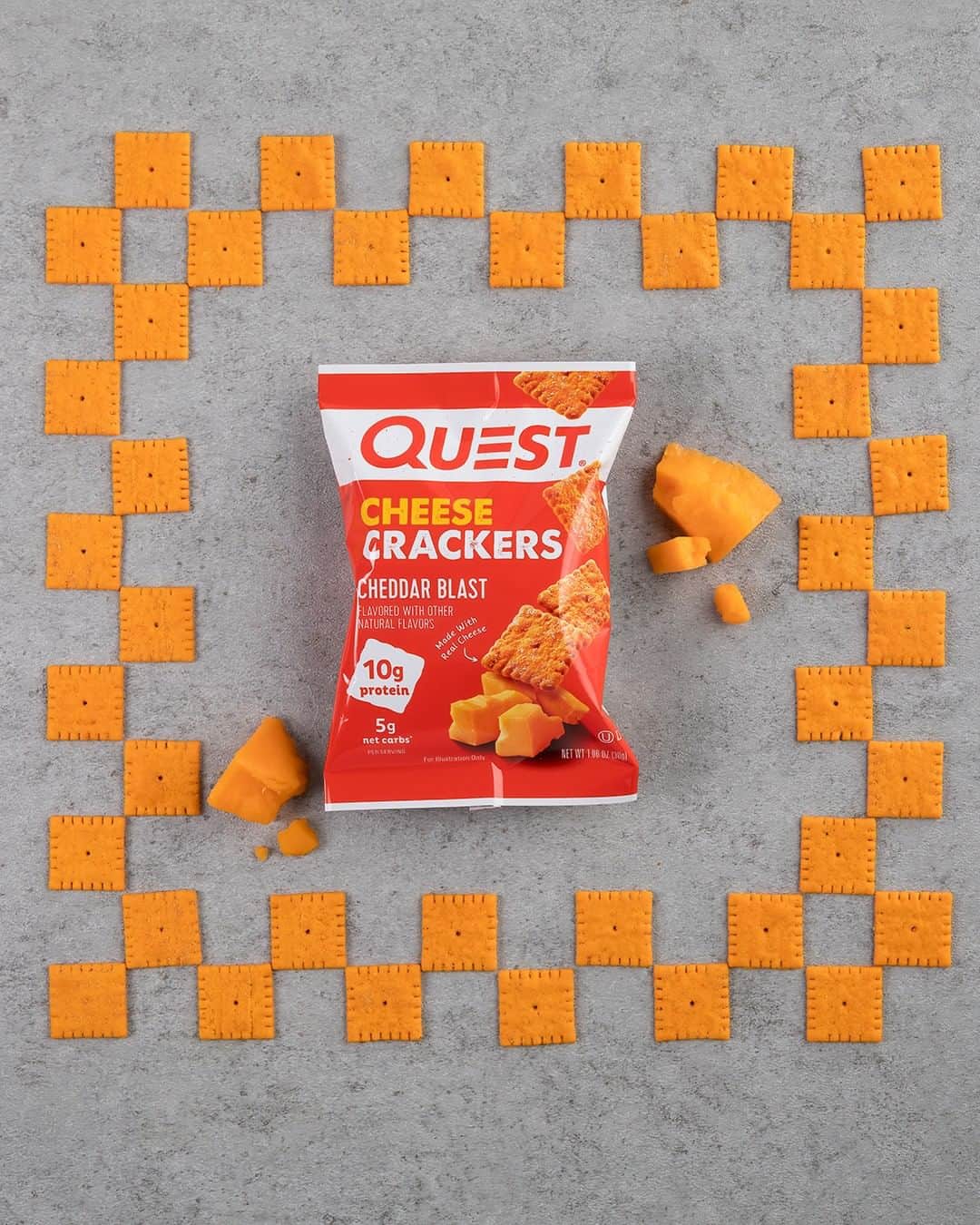 questnutritionさんのインスタグラム写真 - (questnutritionInstagram)「Have you met the Quest Cheese Crackers? 💪🧀🍘 These savory, delicious, & athlete-worthy protein Cheese Crackers are bursting with real cheese flavor & have the kind of crunch you crave - 10g protein & 5g net carbs per bag. 😋😍🔥 #OnaQuest #QuestCheeseCrackers #QuestNutrition #CheeseCrackers」4月16日 1時04分 - questnutrition
