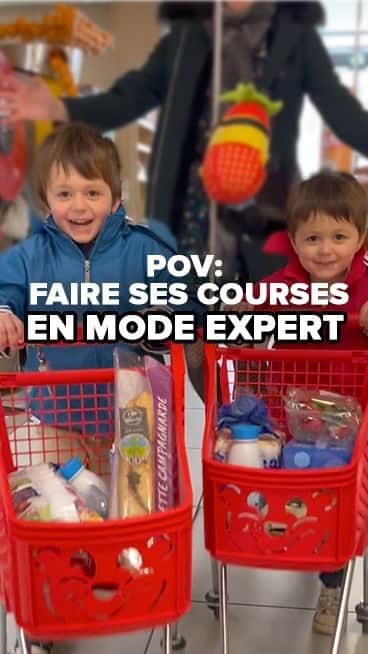 Carrefour Franceのインスタグラム：「Et vous, ça se passe comment ? 🛒👀  #carrefour #courses #chariot #kids」