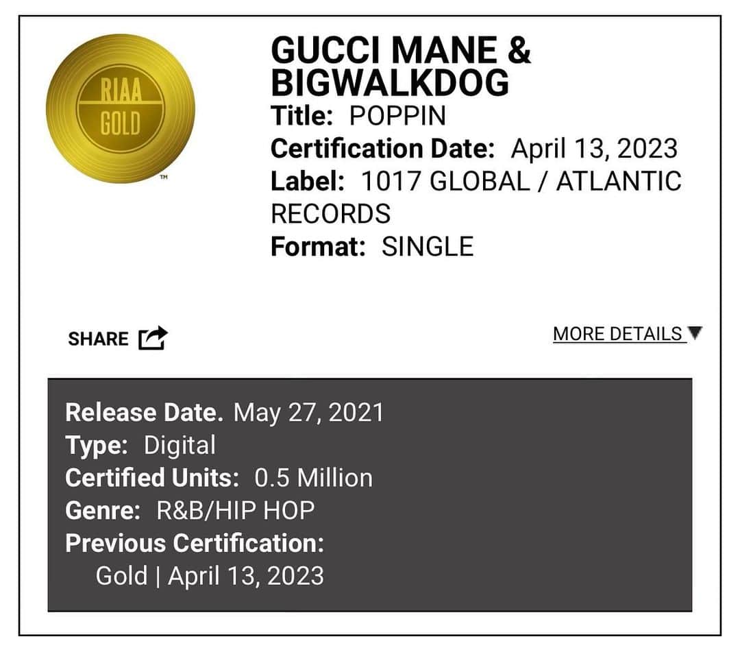 グッチ・メインのインスタグラム：「Congratulations 🍾 @bigwalkdog1 keep going proud of you fa real 🥶 #SmallTownBigHustle #1017Mafia」