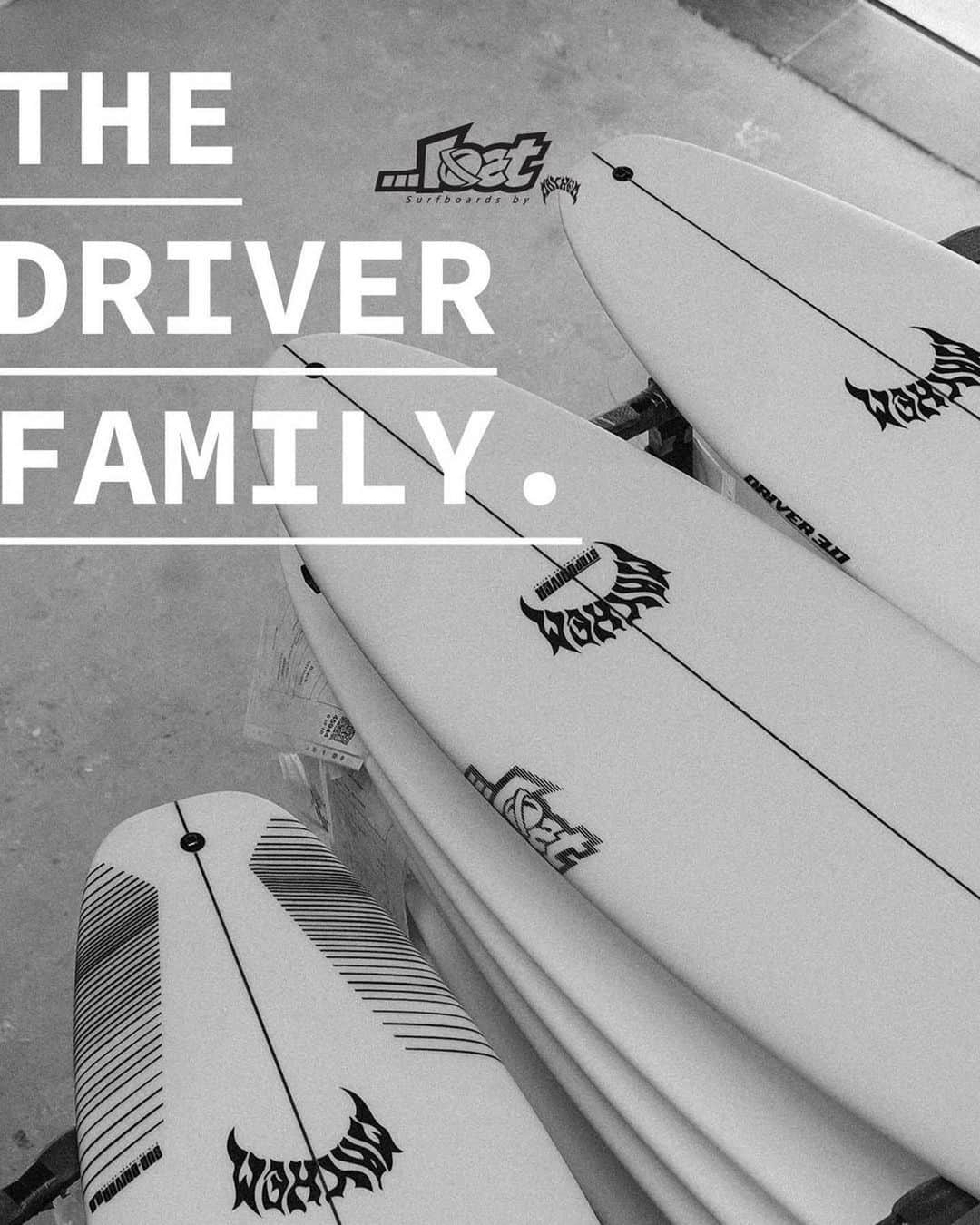 ロストのインスタグラム：「The Driver Series, the ultimate selection of boards for high pro-formance surfing, available in Australia. Think every day sleds, step ups, small wave weapons and everything else in between. 📷 @lostaustralia」