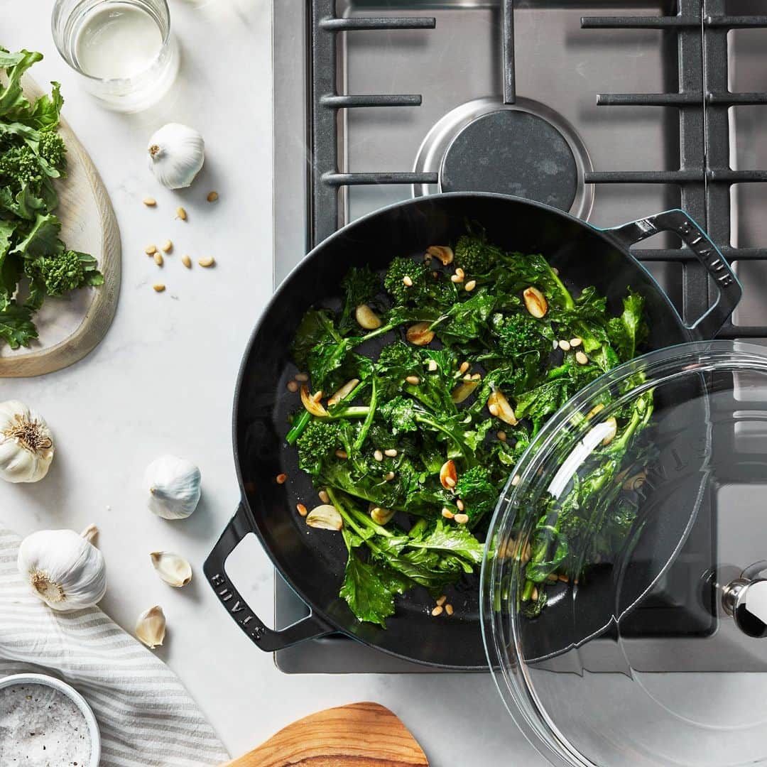 Staub USA（ストウブ）のインスタグラム：「⭐Giveaway Closed⭐ Known as the most multifunctional piece from STAUB, this 12-inch braiser with glass lid is perfect for one-pot dinners, slow-cooked braises, and simmered soups. One lucky winner will get to add this fan-favorite braiser to their collection in a color of their choice.  Here’s how to enter:  1. Follow @staub_usa  2. Like this photo  3. Tag a friend to tell them about the giveaway. Enter up to five times with five separate comments.   Note: Please be on the lookout for imposter accounts. We will only contact you from this account (@staub_usa).   Enter by 11:59pm on 4/22. Winner must be US residents and 18 years or older. This giveaway is in no way sponsored, administered, or associated with Instagram, Inc. The randomly-chosen winner will be announced on 4/24 in the comments section of this post and via DM from this account.」