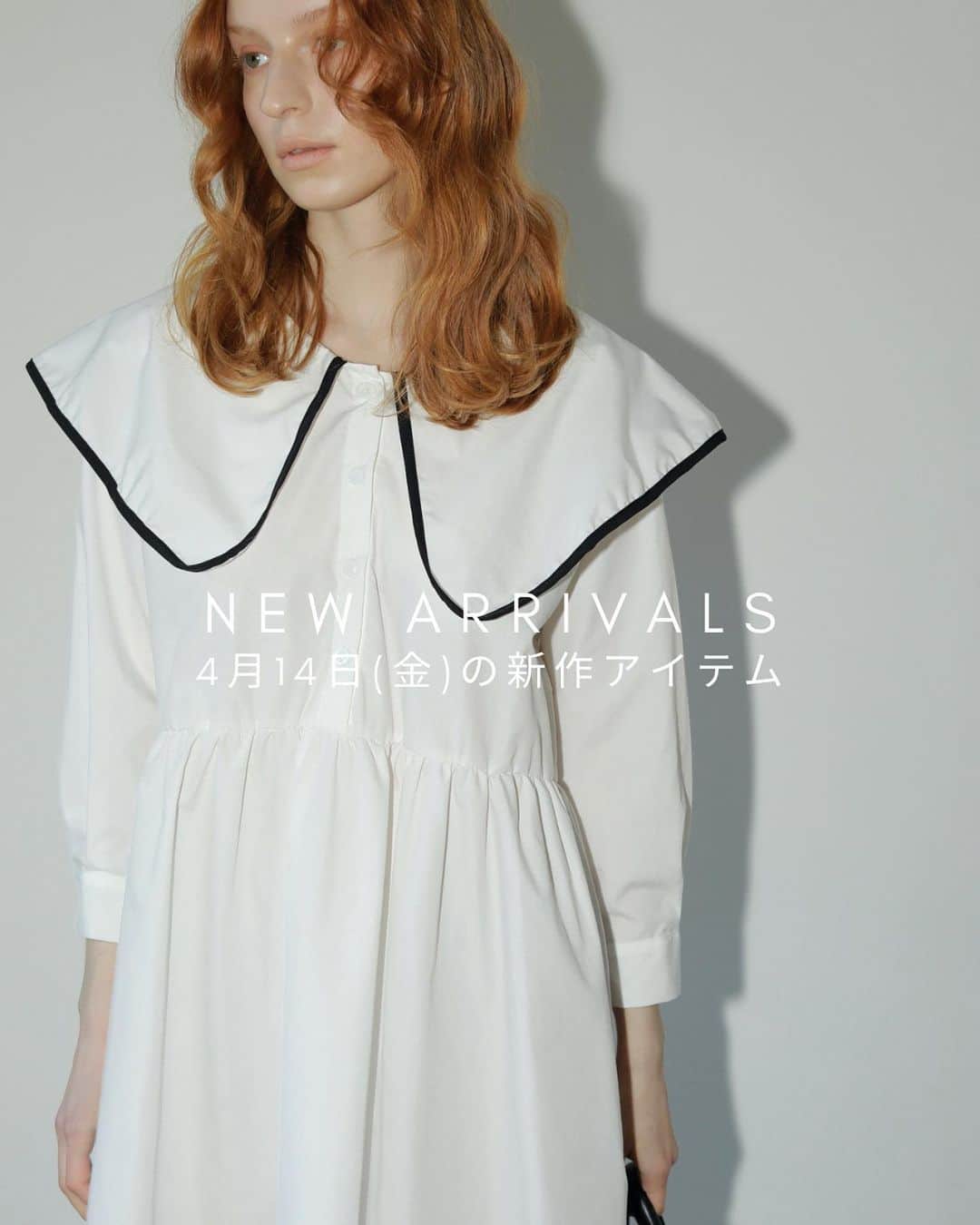 のインスタグラム：「#newarrivals  4月14日(金)お昼12:00〜 4月の新作販売がスタート！  ✔︎ Big line shirtdress ✔︎ Motif cami sakura dress ✔︎ Deni pumps  #AMAIL #アマイル #新作」