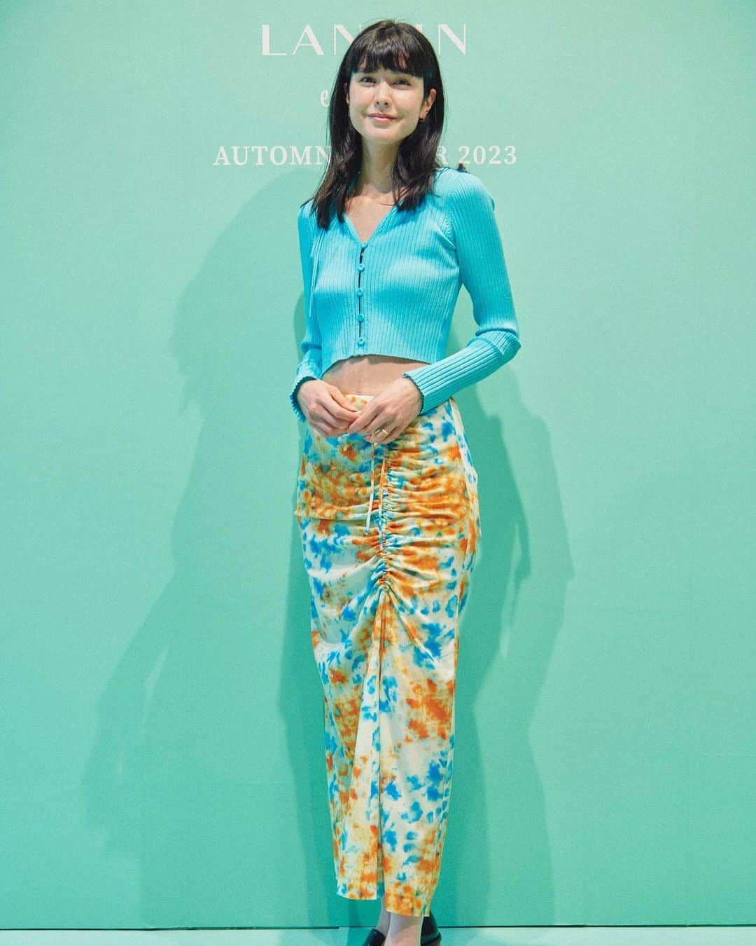 のインスタグラム：「Lanvin en Bleu 2023FW  @lanvin_en_bleu_womens  ありがとうございました🩵 . . . . . #lanvinenbleu#lanvin#style#fashion#model#スタイル#ファッション#モデル#스타일#패션#모델」