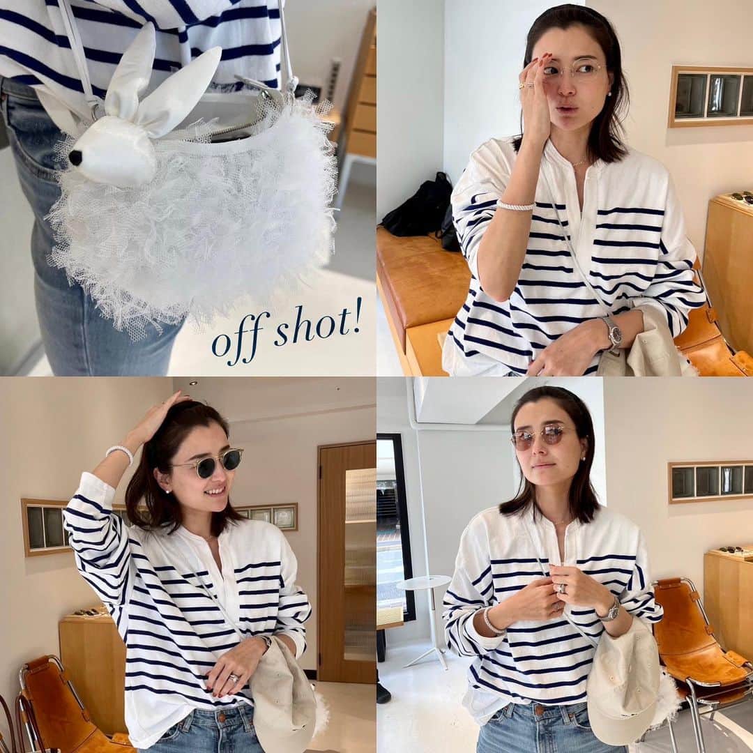 のインスタグラム：「先日、アイウエアブランドayameの 展示会で、原田夏希さんにばったり お会いしました💕💕 @harada_natsuki__   ＼私服ブランドはこちら！／ TOPS:CLANE DENIM:RED CARD BAG:LUDLOW CAP:SEA  ちなみに、この日の夏希さんは、 サングラス不足だからすぐに使えるものを、と伊達メガネも合わせて3本オーダーされていました✨  いつもHAPPYオーラたっぷりで、気さくな夏希さん😊 急なSNAPのお願いも快くOKしてくれて ありがとうございました💕  #雑誌VERY #VERYweb #VERY編集部 #原田夏希 #私服 #オフショット #ayame #メガネ #サングラス #デニムコーデ」