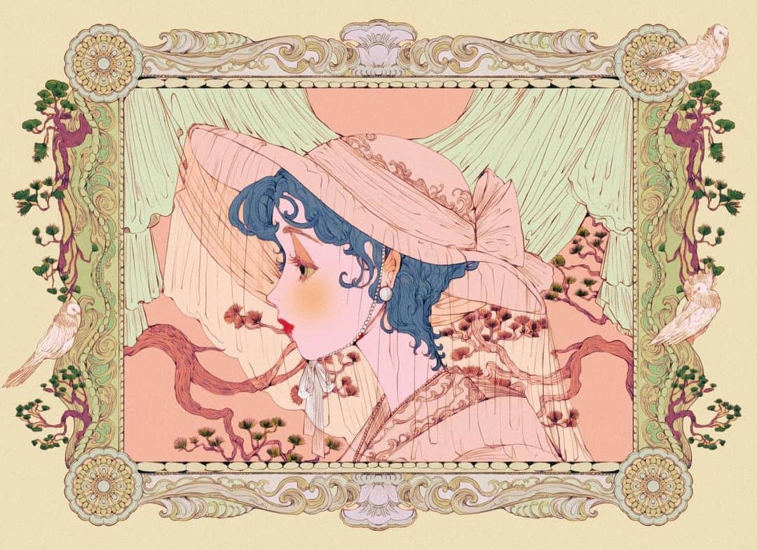 八館ななこのインスタグラム：「｢松と淑女｣」