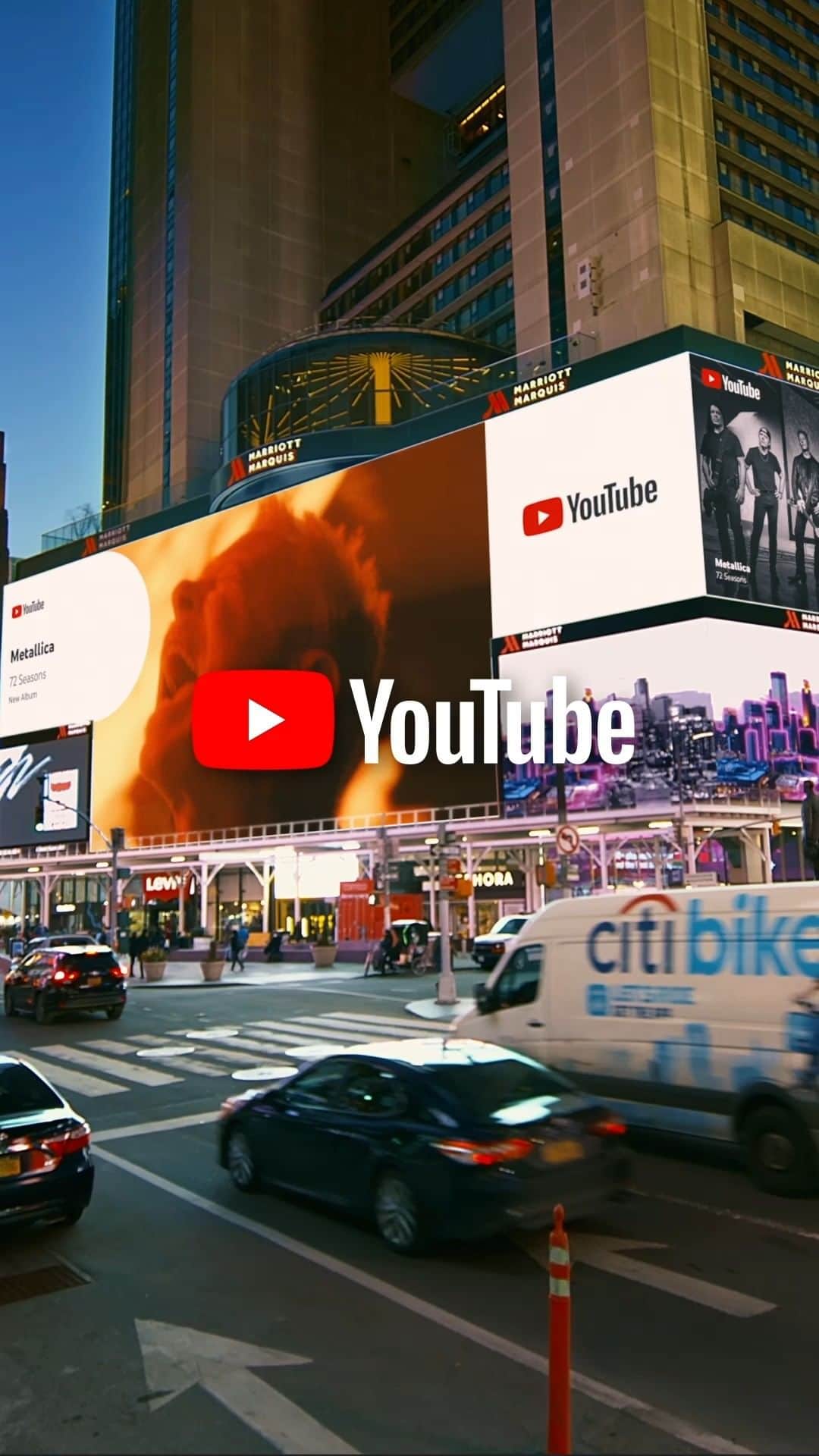 メタリカのインスタグラム：「Thanks so much to YouTube Music for the support! Listen to #72Seasons now on #YouTubeMusic ➡️ LINK IN BIO」