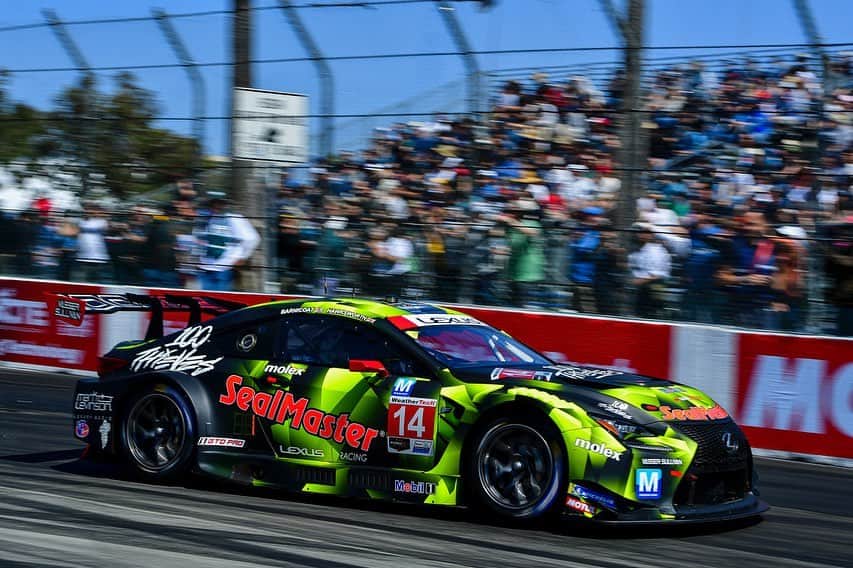 Lexus USAのインスタグラム：「Victorious in Long Beach! 🏁 A huge congratulations to our @vasser.sullivan teammates on an amazing race! Taking P1 and P3 for a double podium finish!   #LexusPerformance #100thieves」